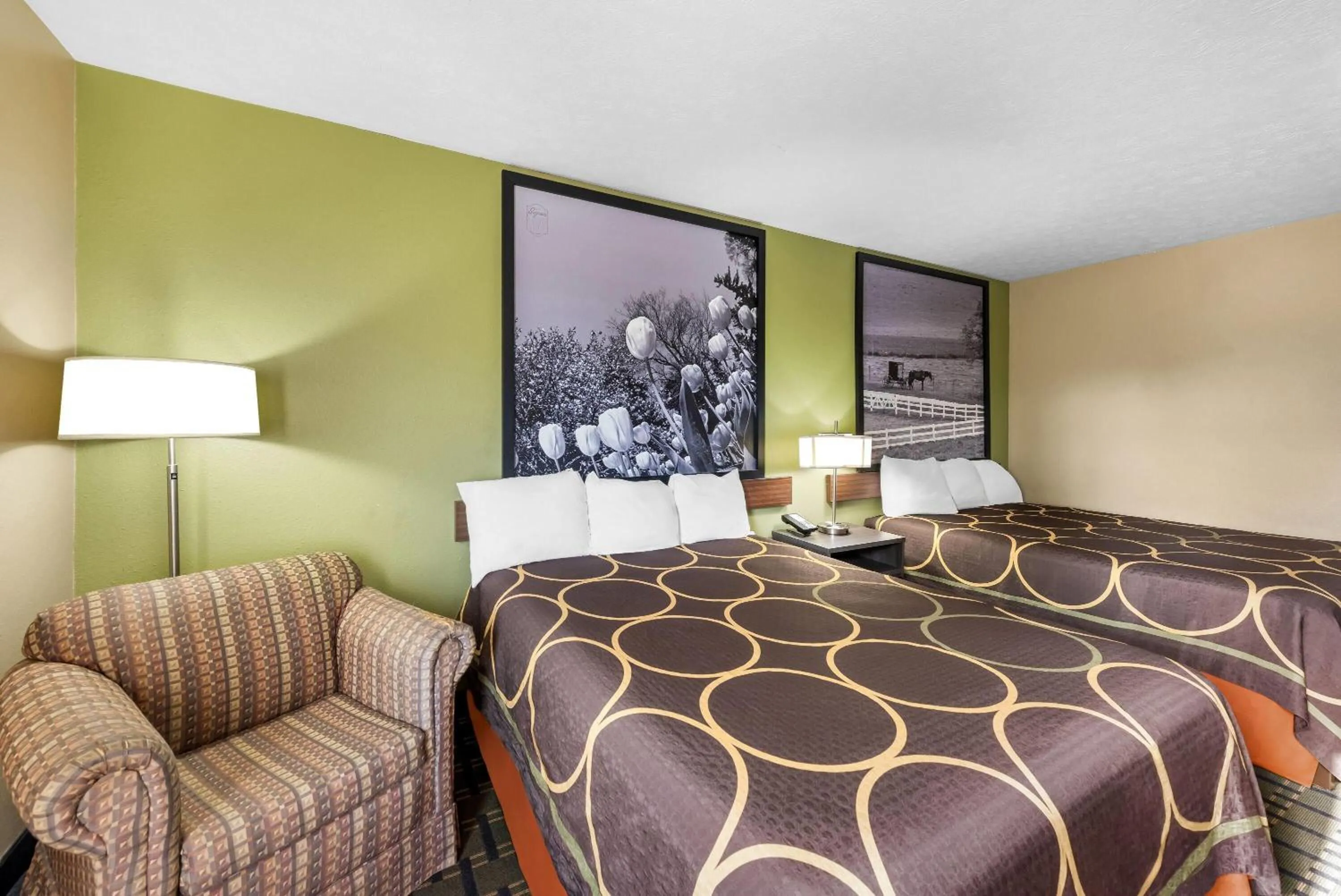 Bed in Super 8 by Wyndham Bellefontaine