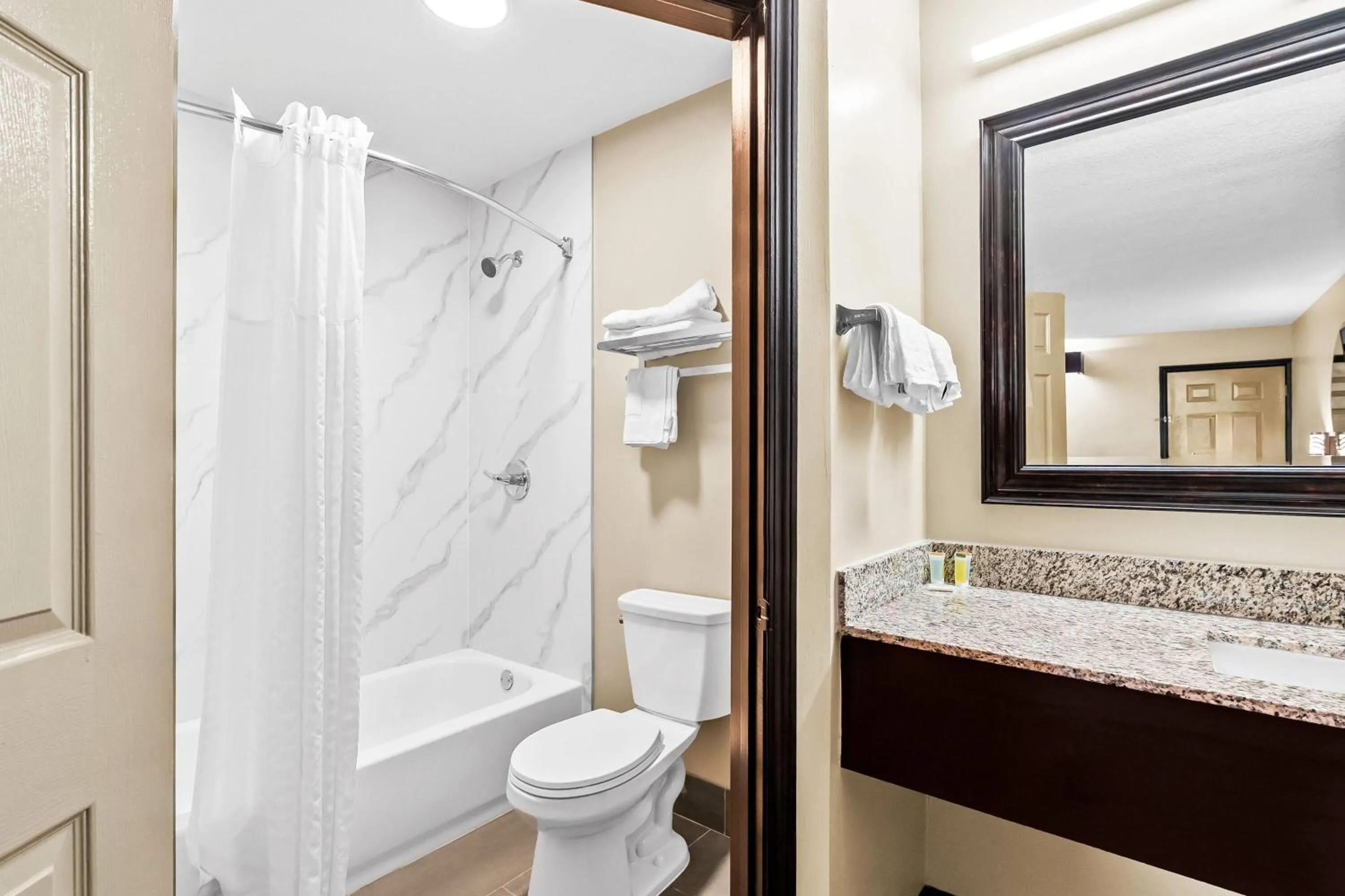 Bathroom in Days Inn by Wyndham Spartanburg