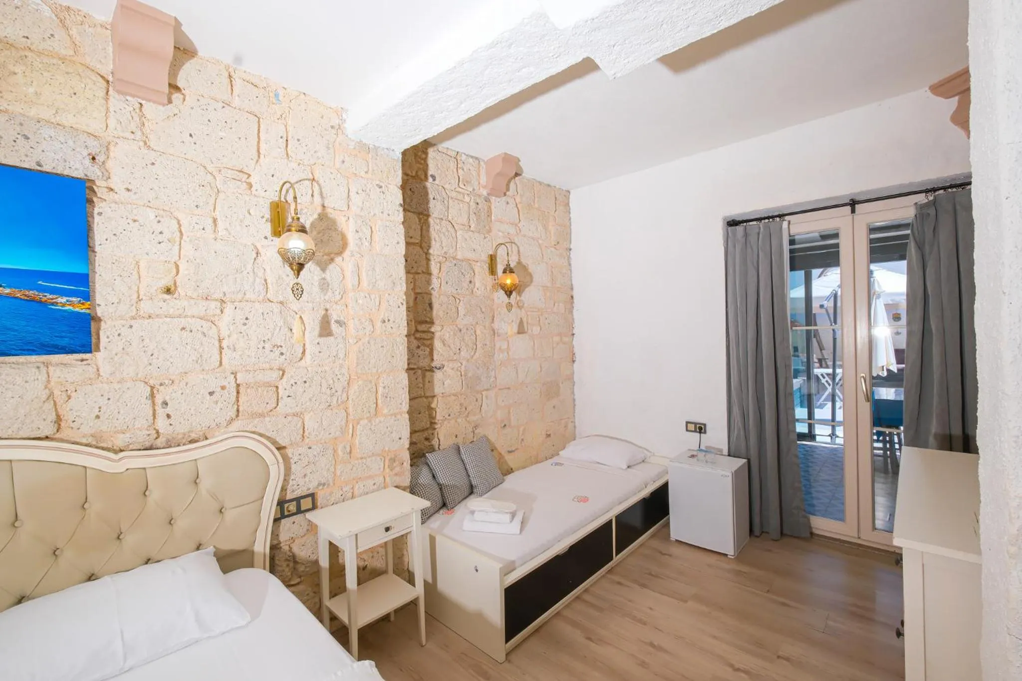 Bed in Kybele Suites Alaçatı