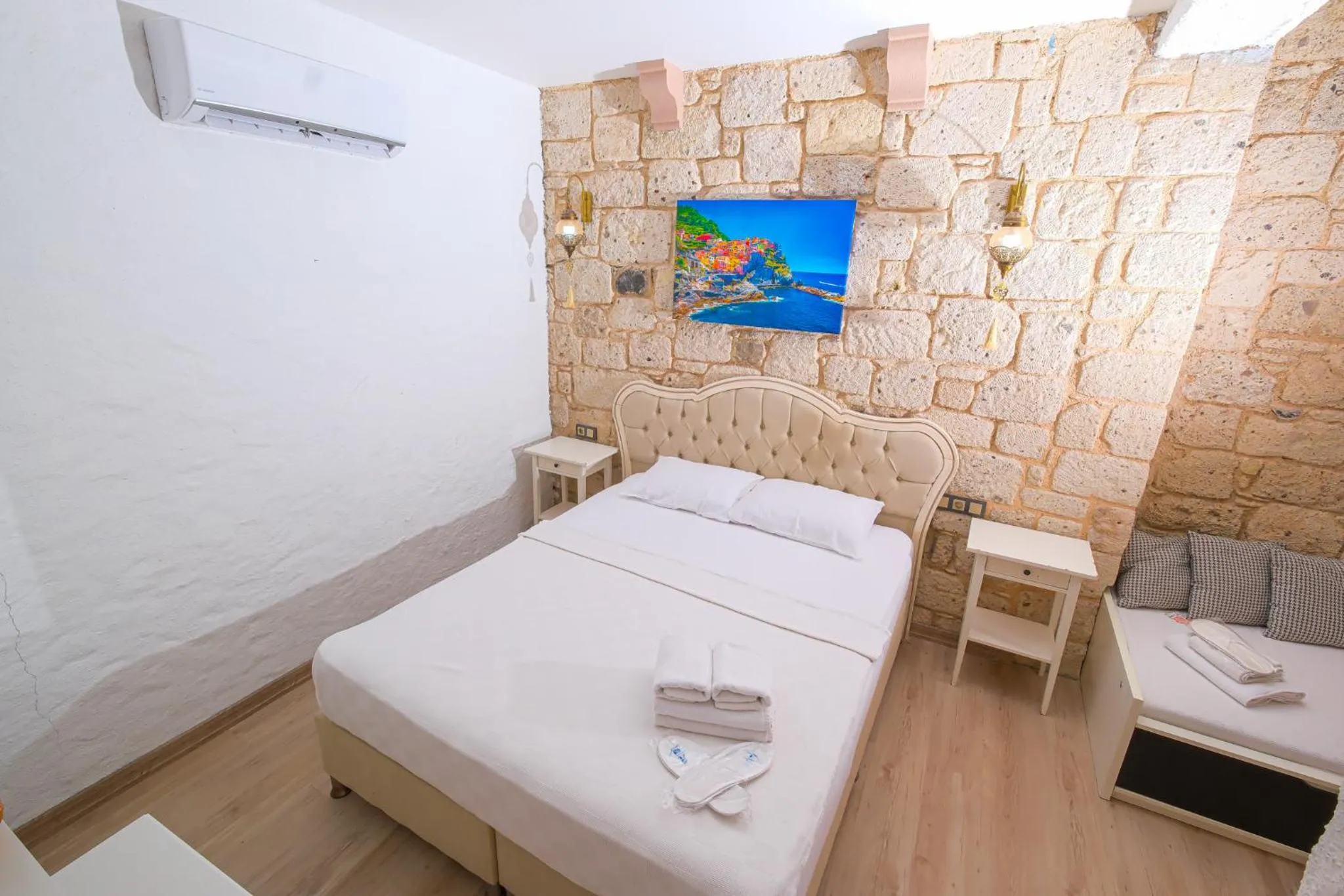 Bed in Kybele Suites Alaçatı