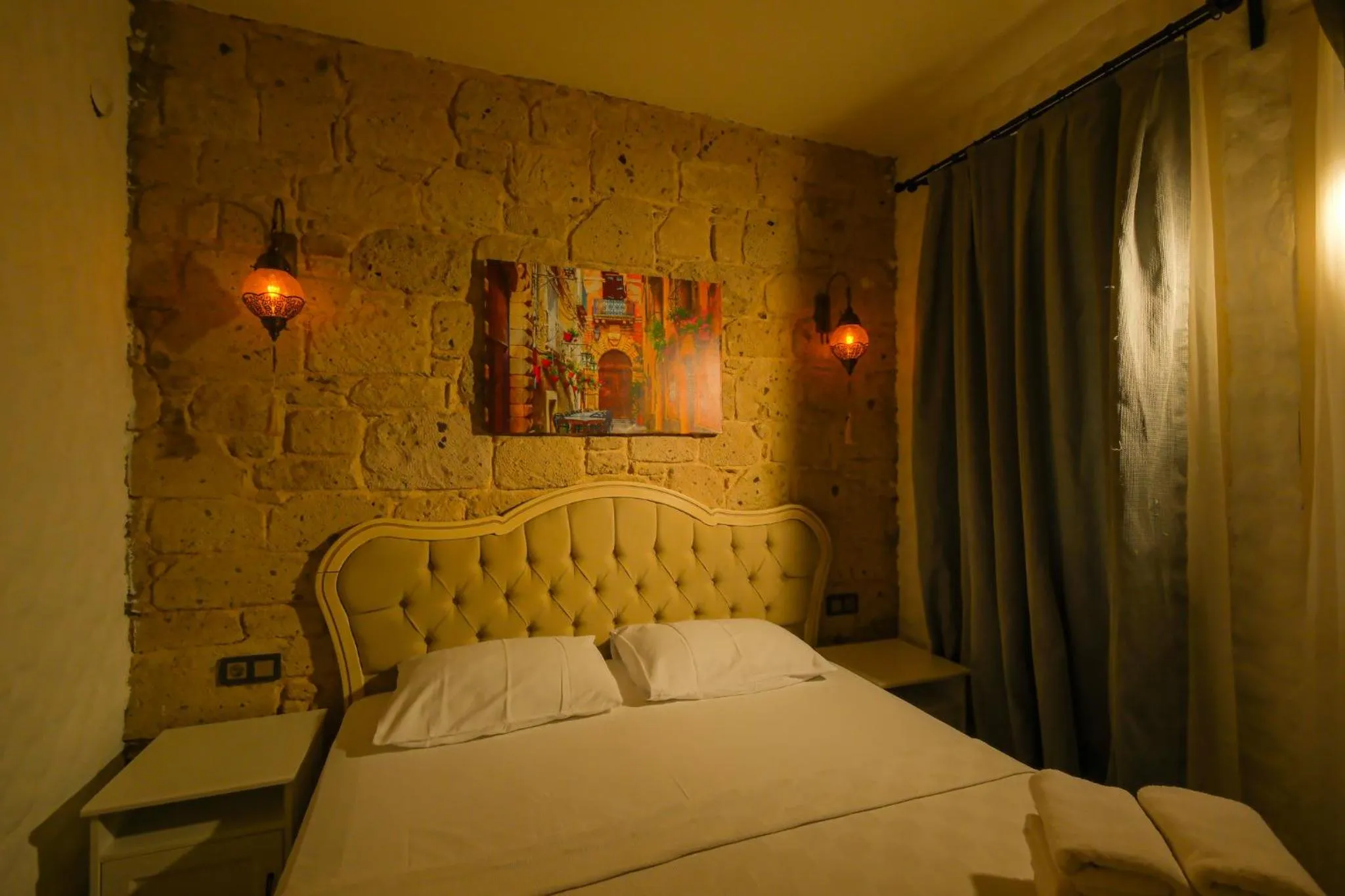 Bed in Kybele Suites Alaçatı