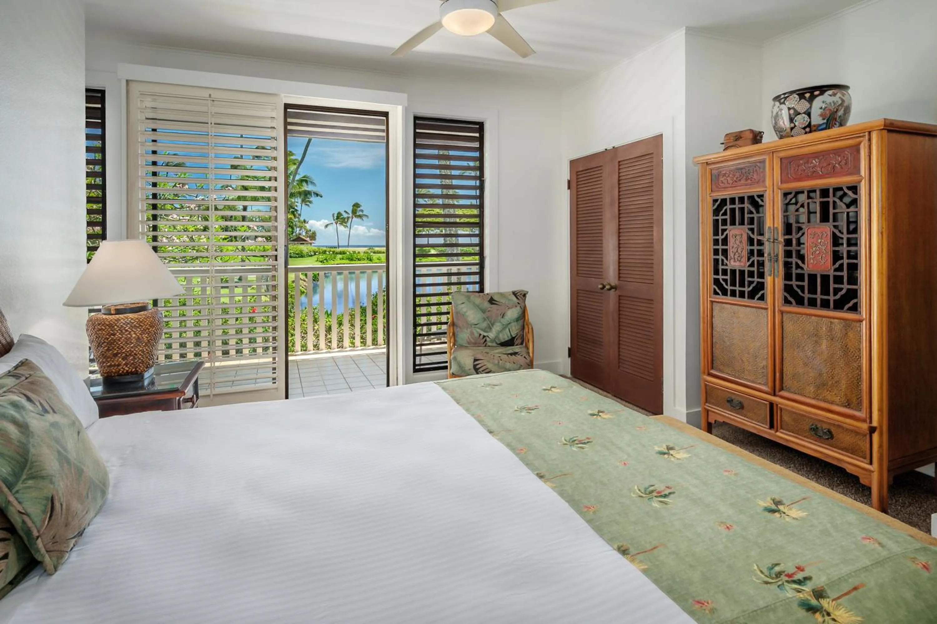 Bed in Kiahuna Plantation Resort Kauai by OUTRIGGER