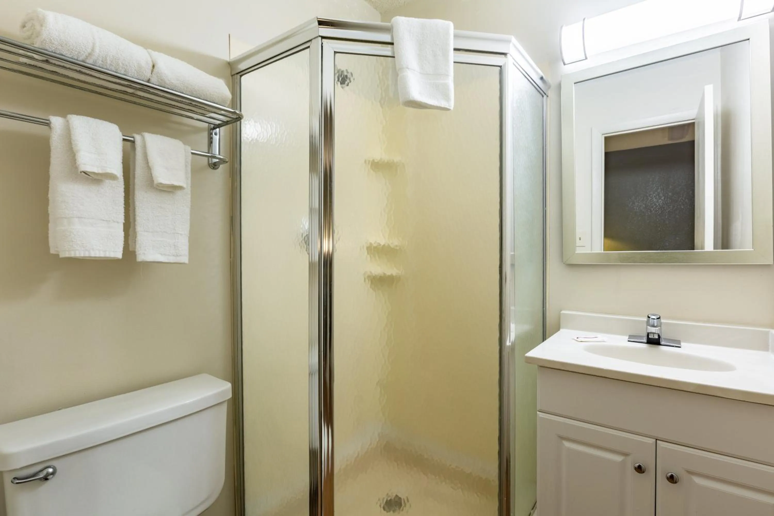 Bathroom in HomeTowne Studios by Red Roof Atlanta NE – Norcross South