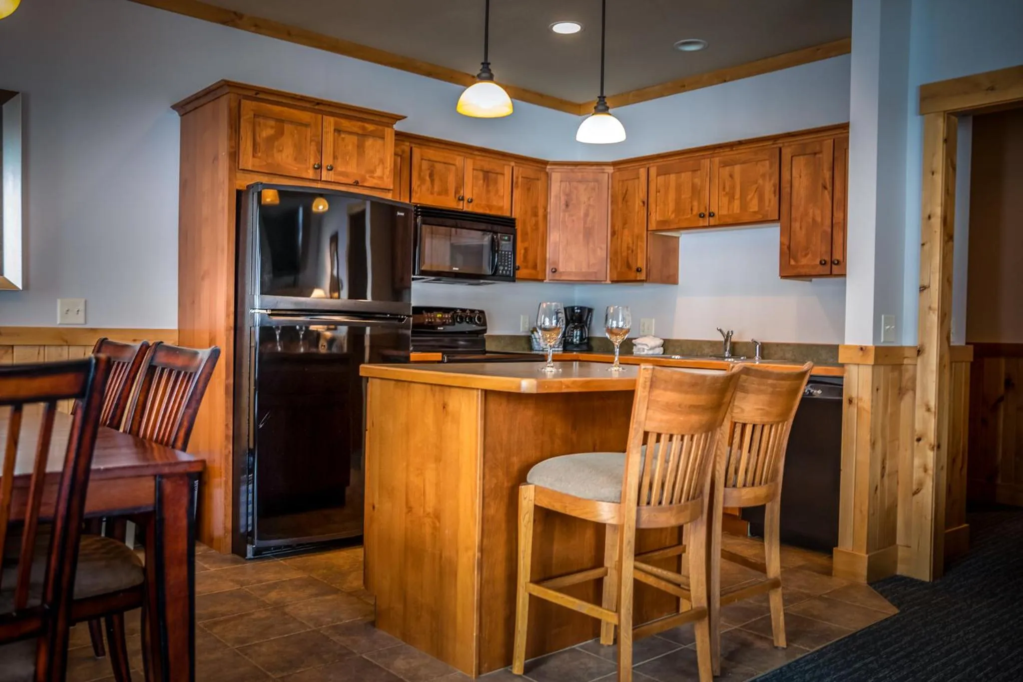 Kitchen or kitchenette in Ruttger's Bay Lake Resort