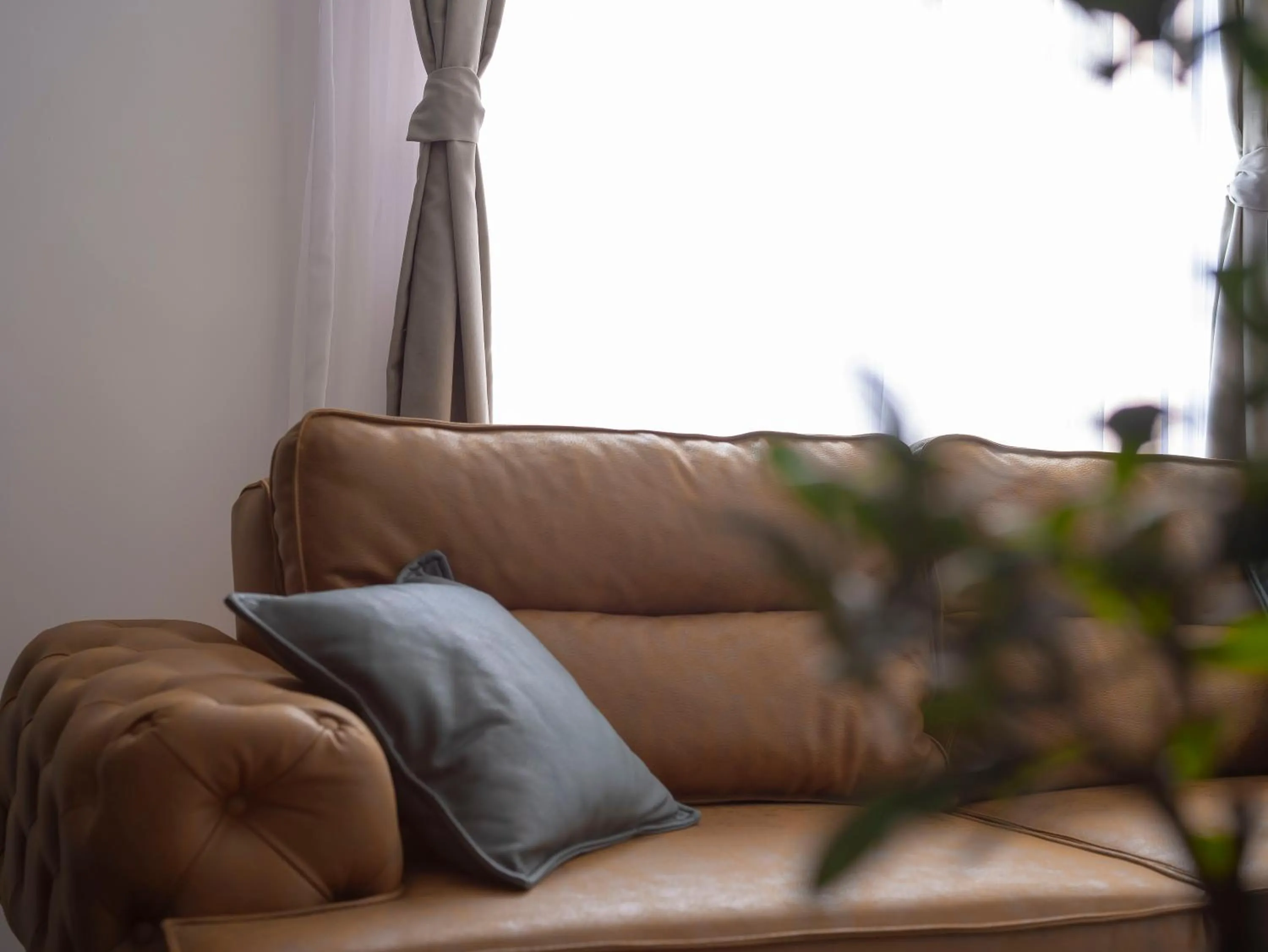Seating area in Lux Apartments