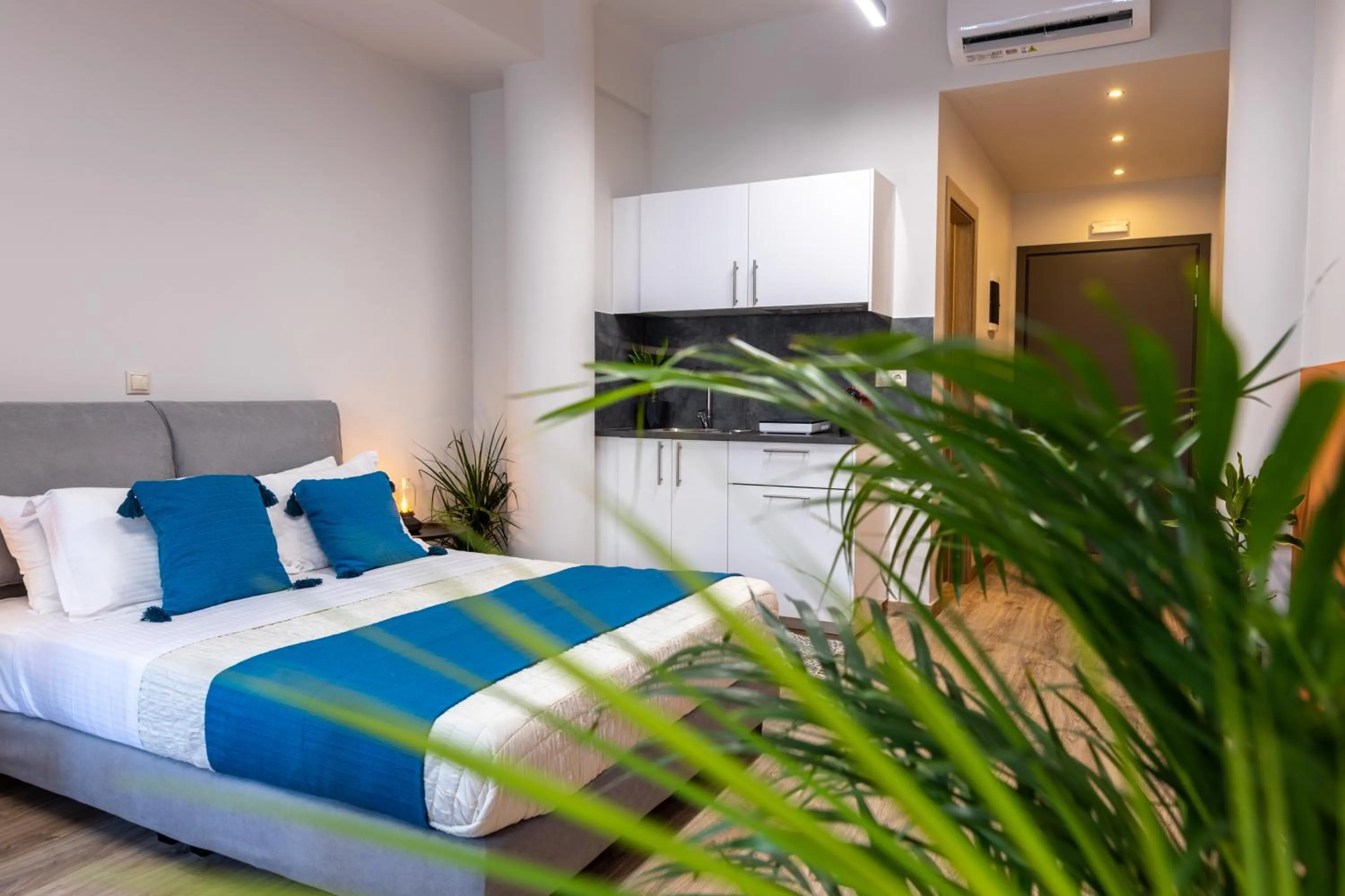 Bed in Athenian Sensations Apartments and Suites in the Heart of Athens