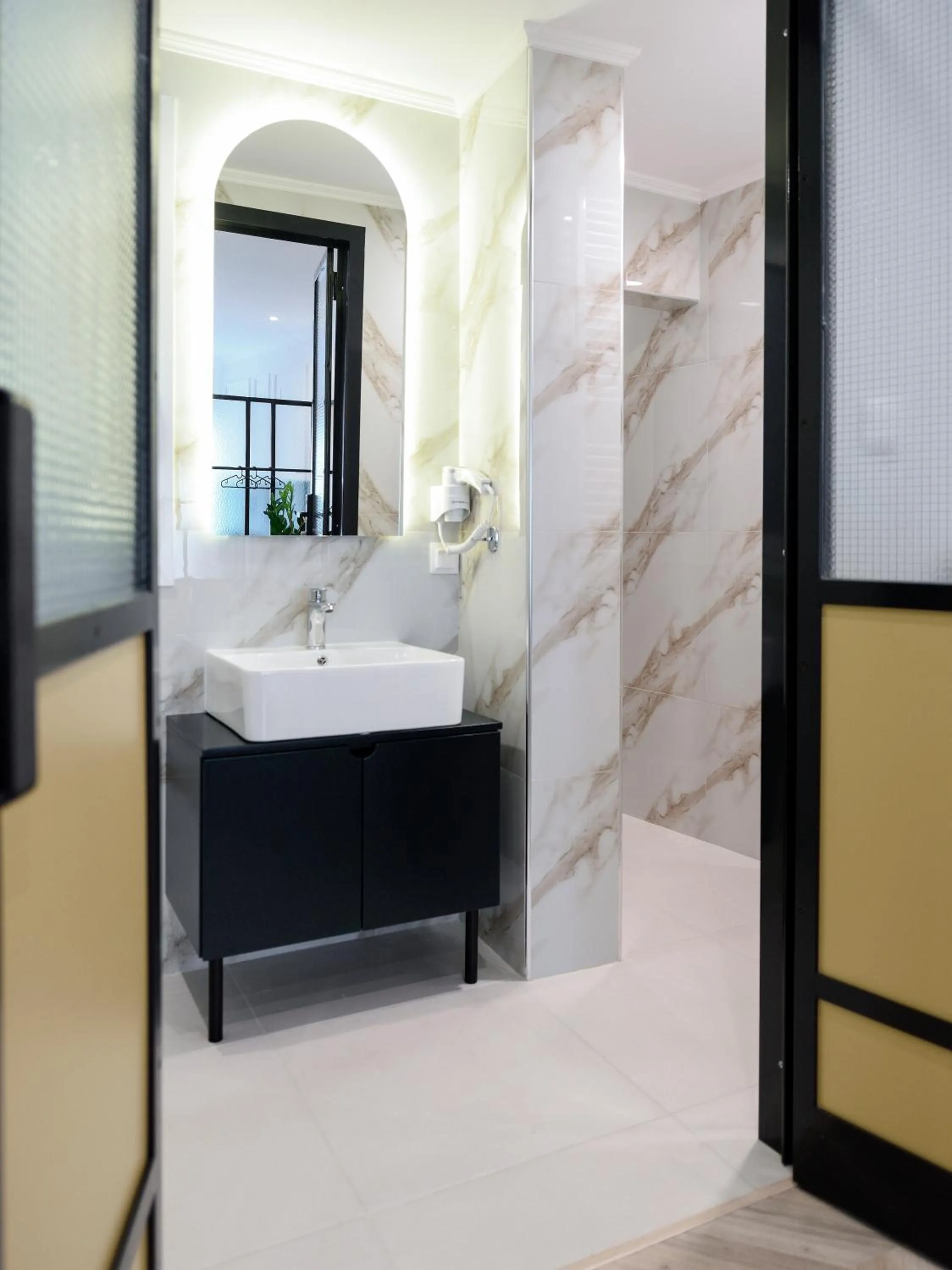 Bathroom, Bed in Athenian Sensations Apartments and Suites in the Heart of Athens