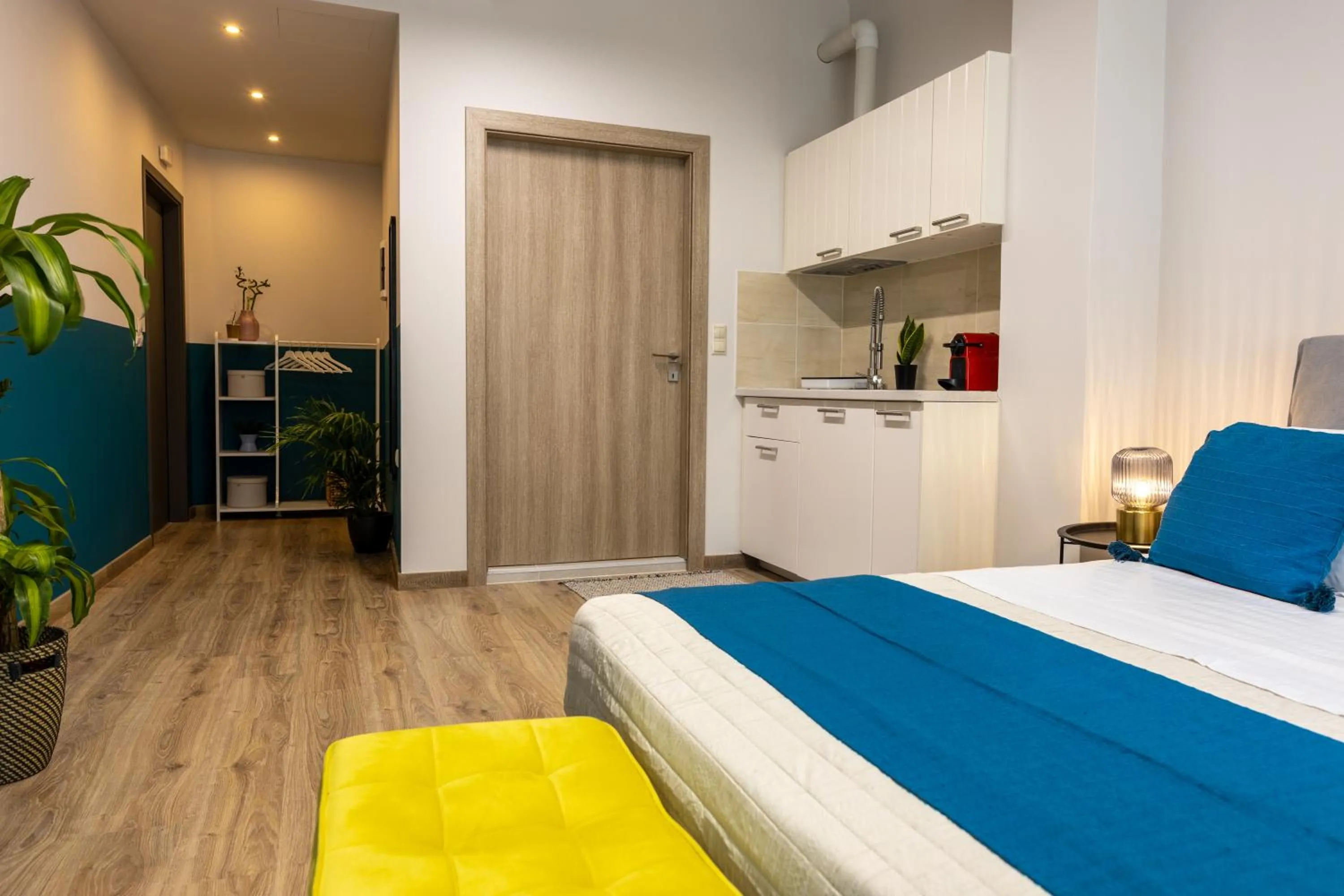 Bed in Athenian Sensations Apartments and Suites in the Heart of Athens