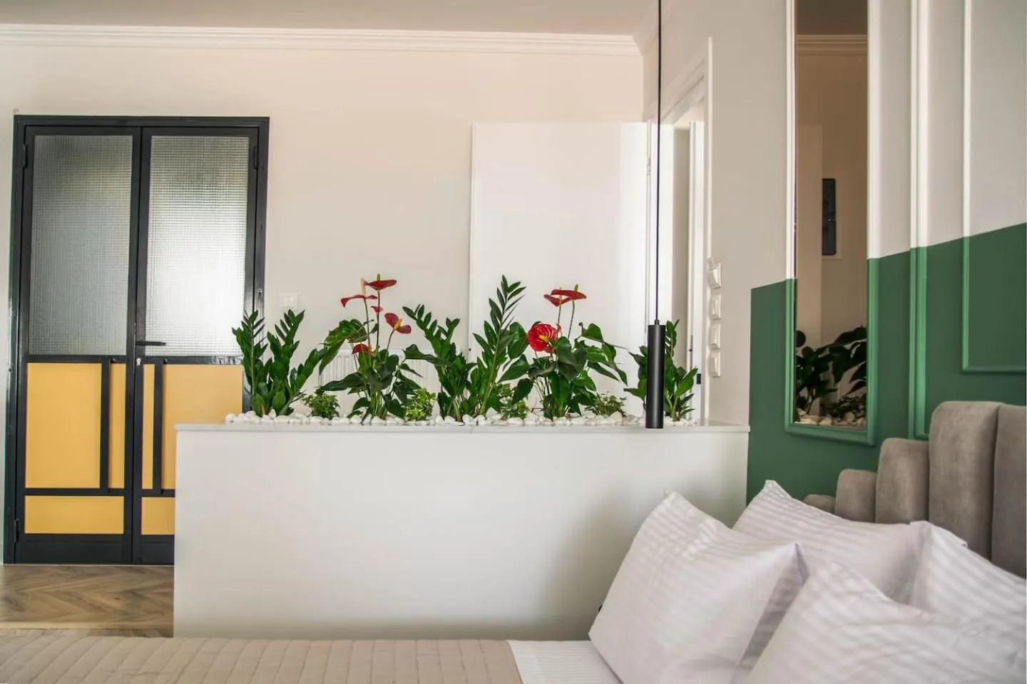 Bed in Athenian Sensations Apartments and Suites in the Heart of Athens