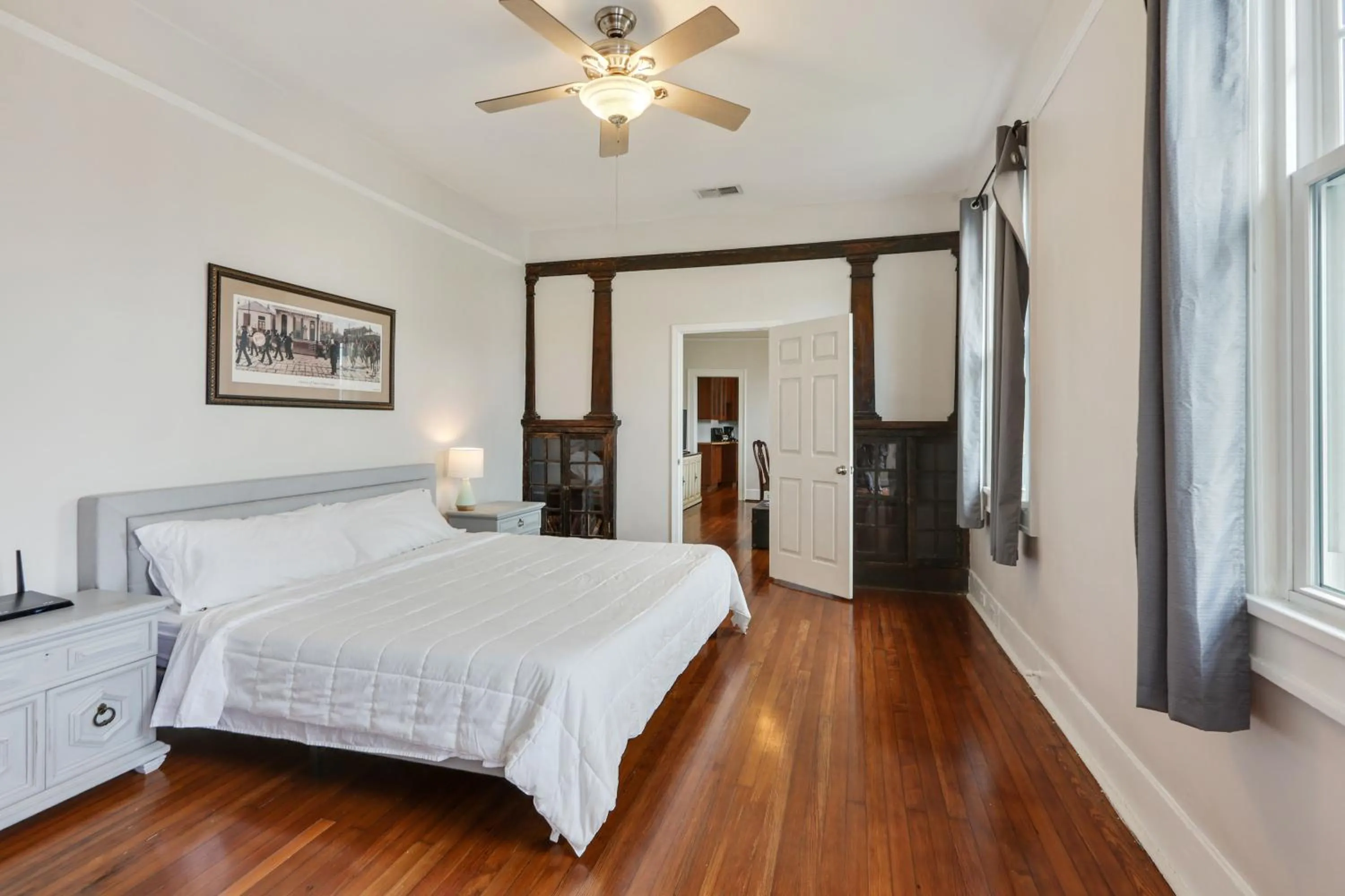 Bedroom, Bed in Freret Apartments near Streetcar & Tulane