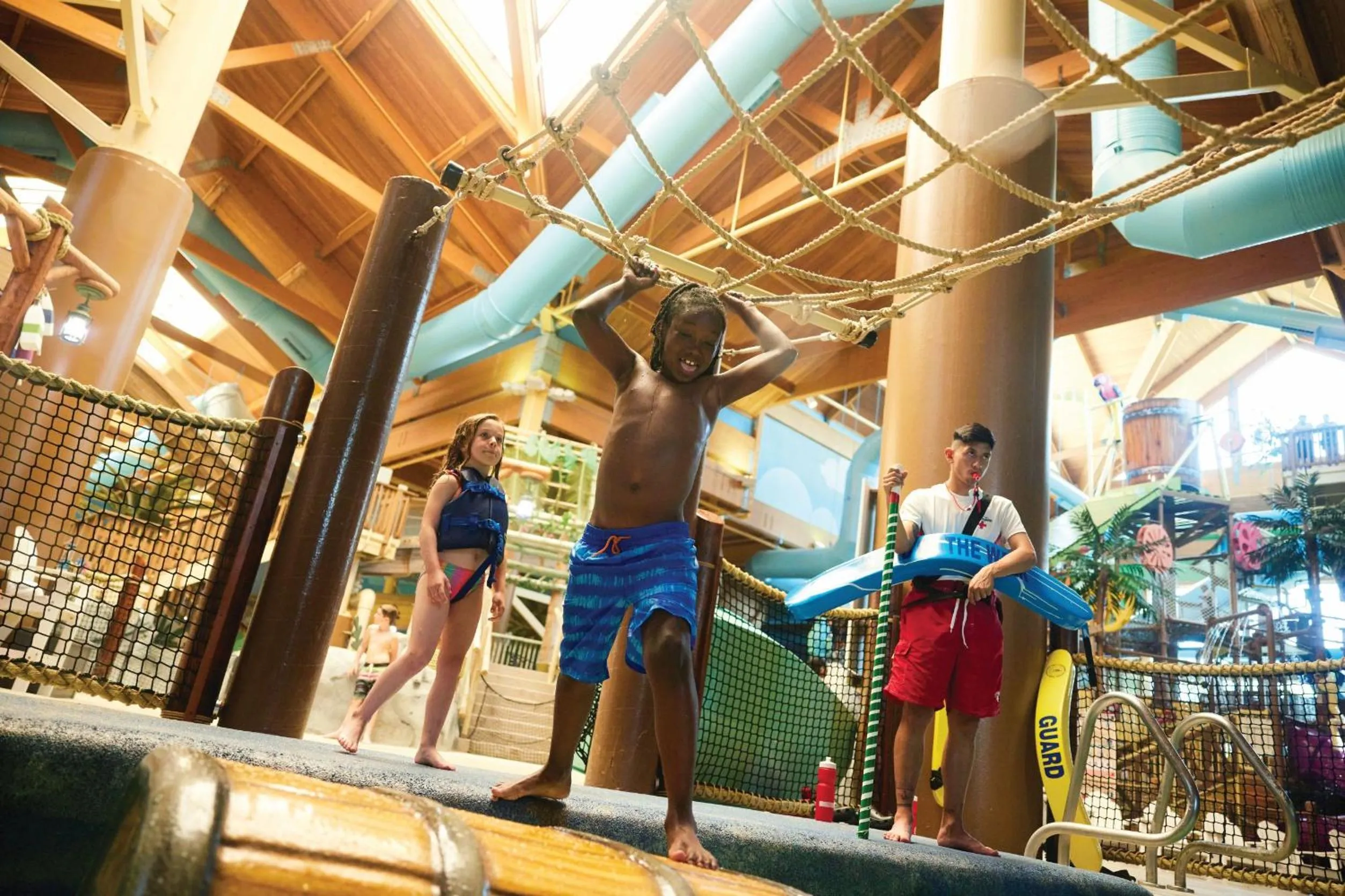 Aqua park in Castaway Bay by Cedar Point Resorts