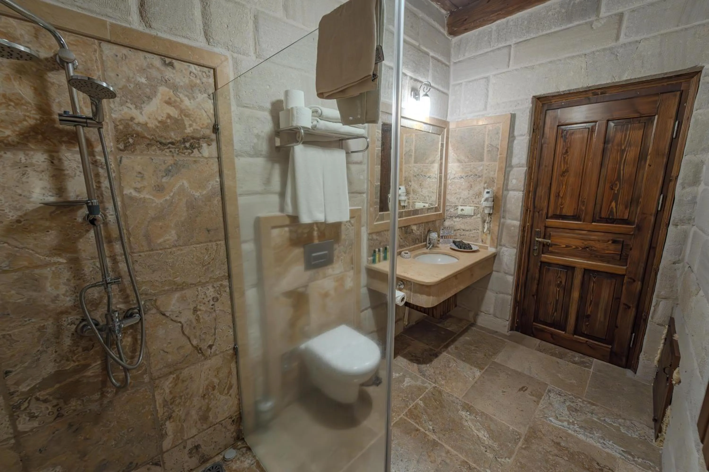 Shower in Zara Cave Hotel