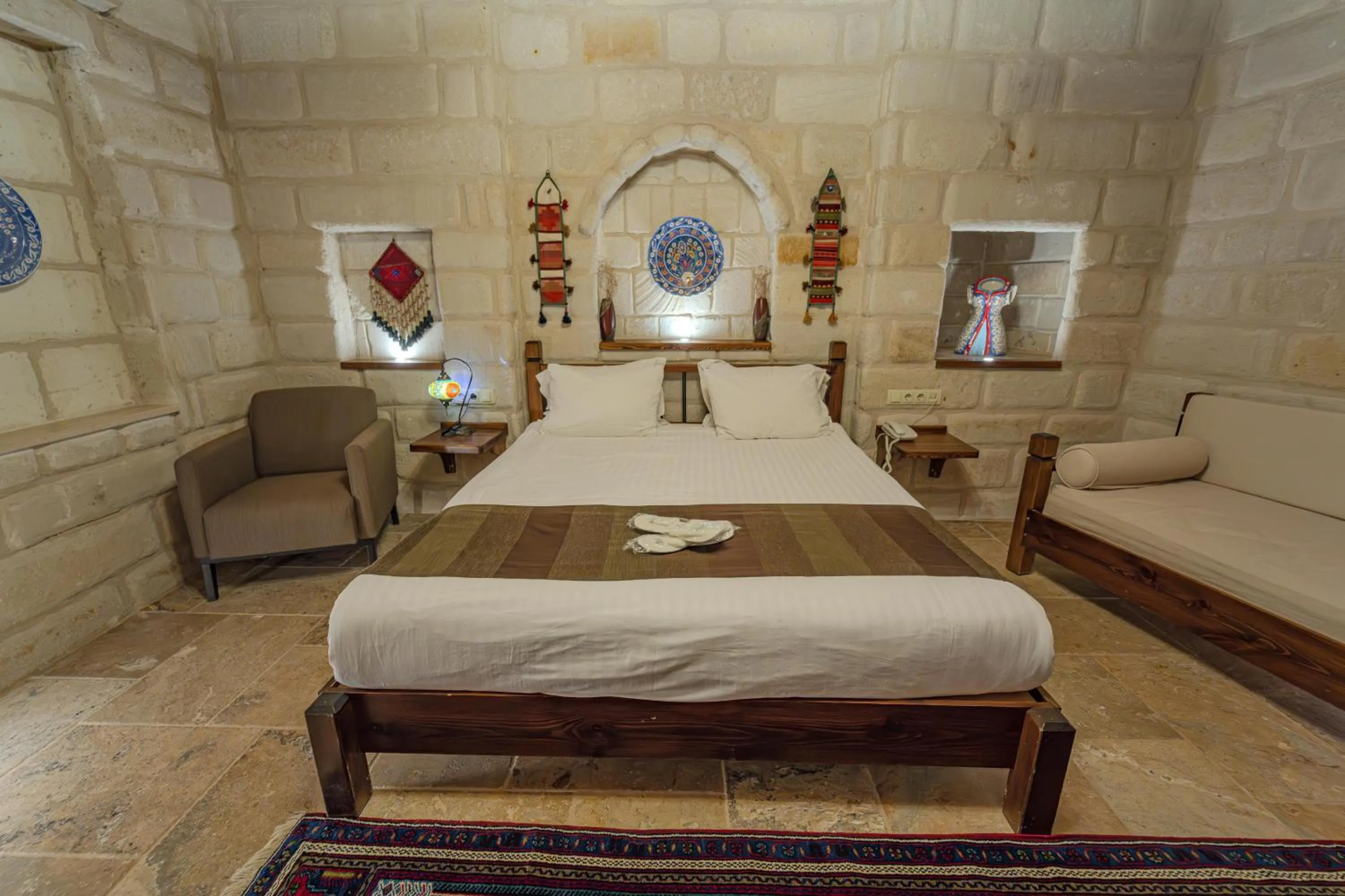 Bed in Zara Cave Hotel