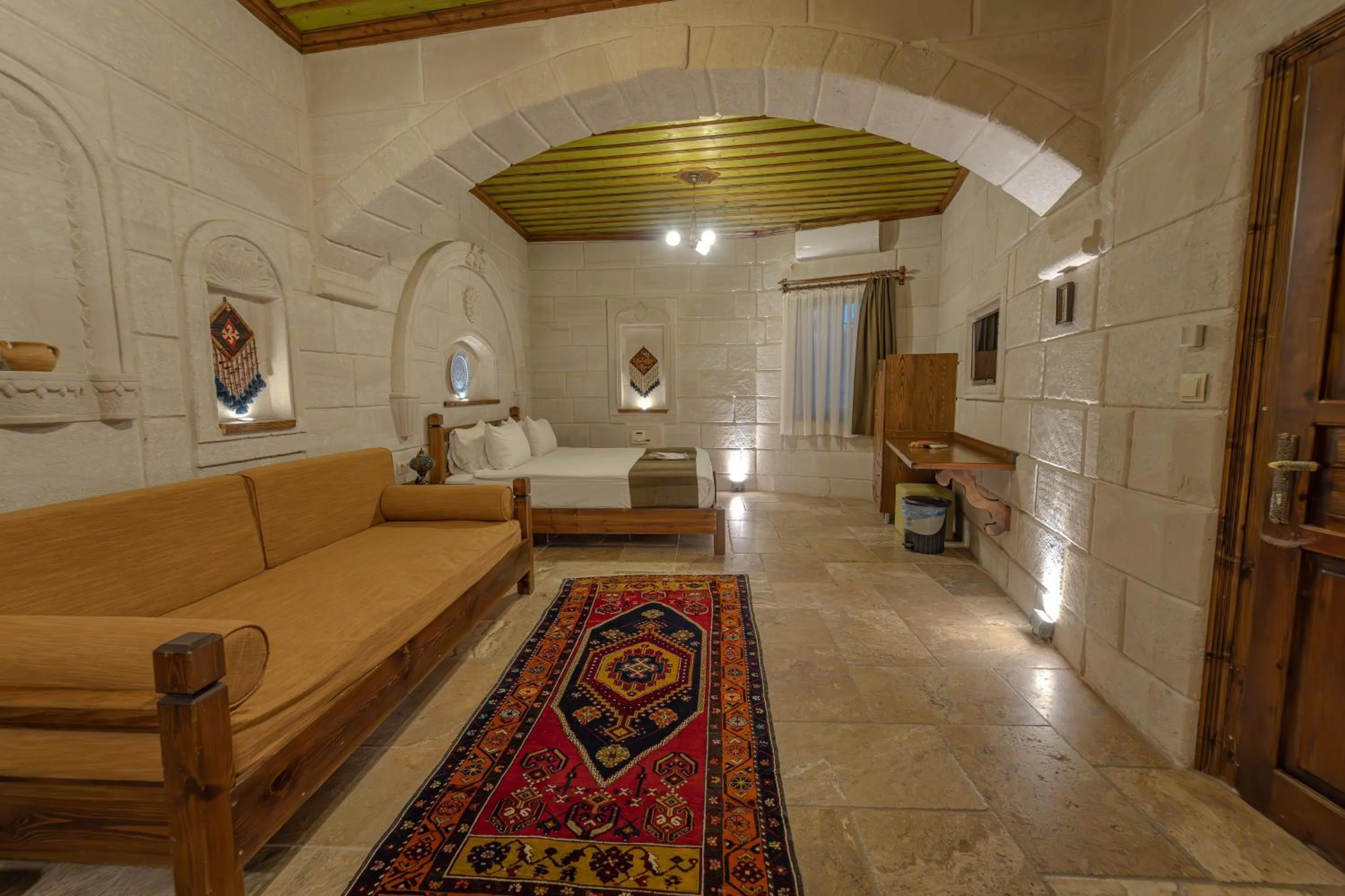 Seating area in Zara Cave Hotel