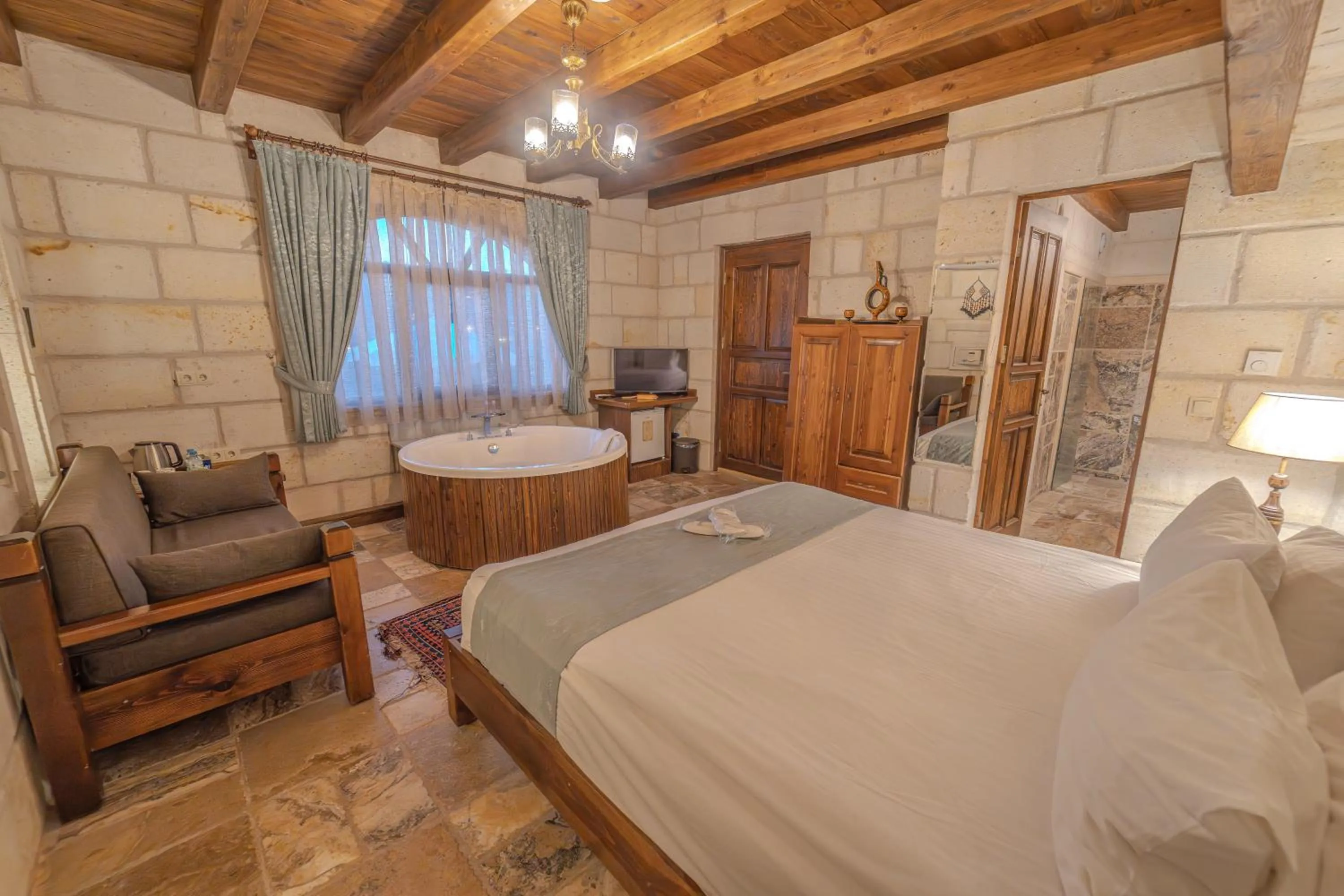 Bed in Zara Cave Hotel