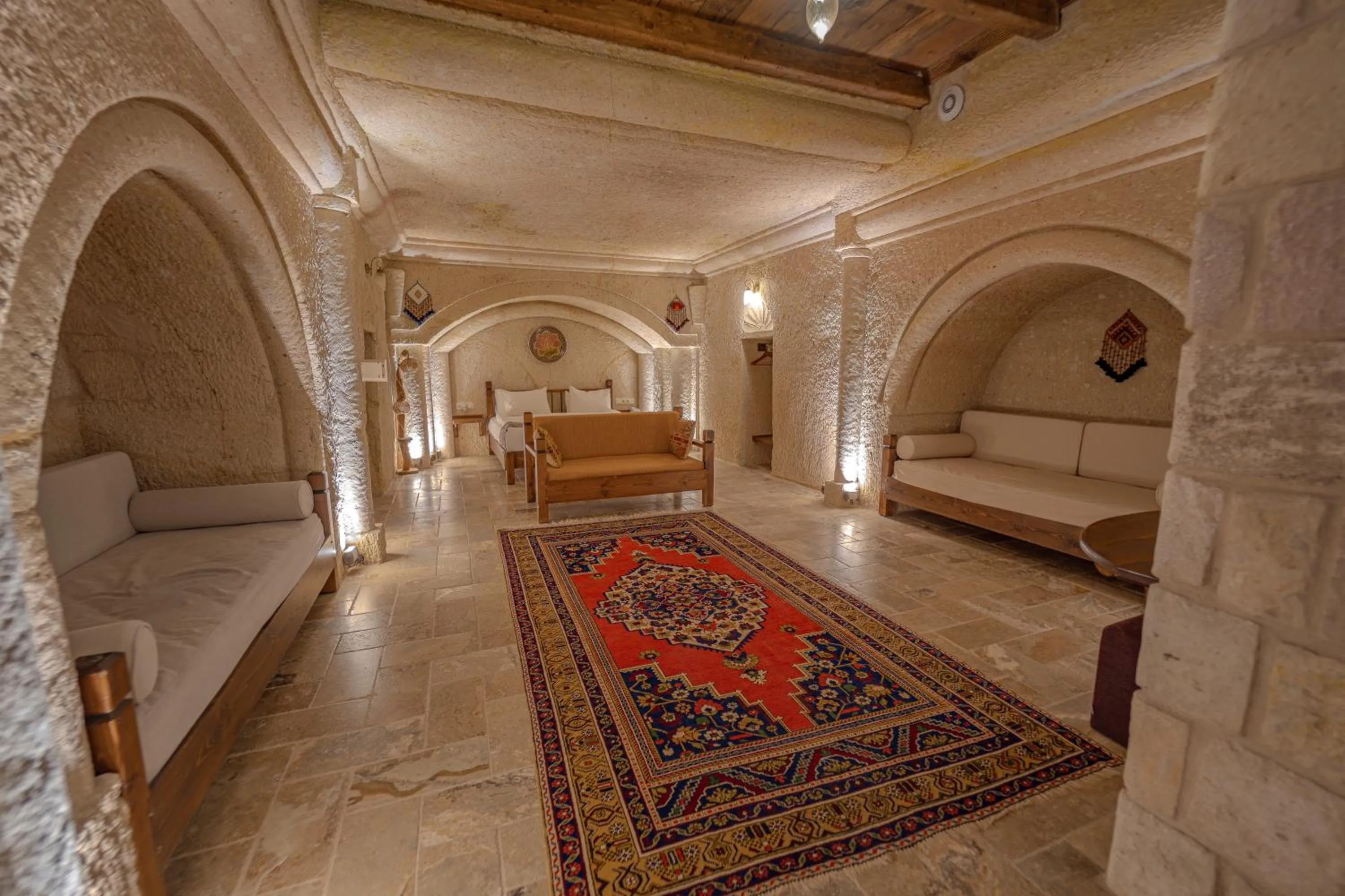 Living room in Zara Cave Hotel
