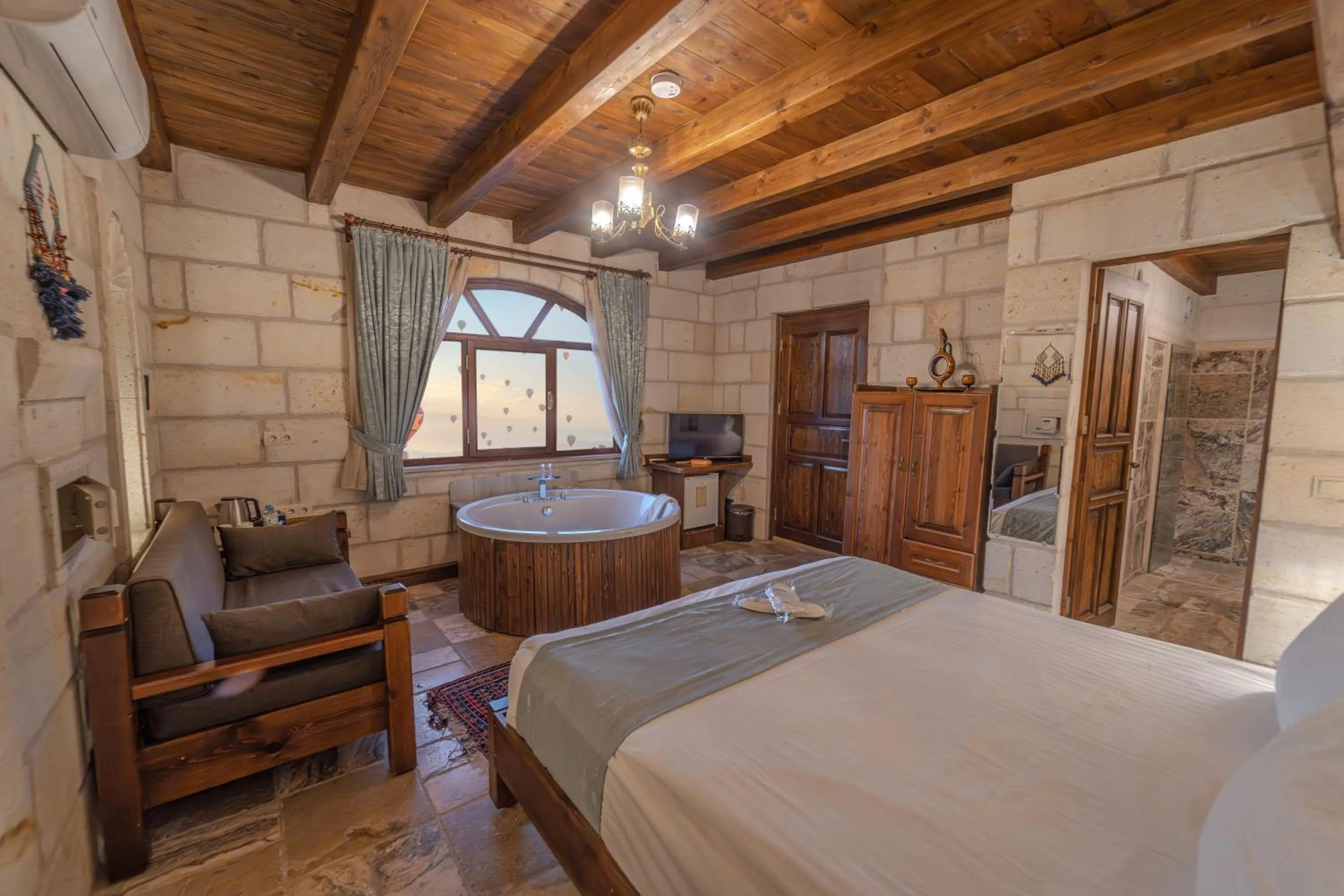 Bed in Zara Cave Hotel