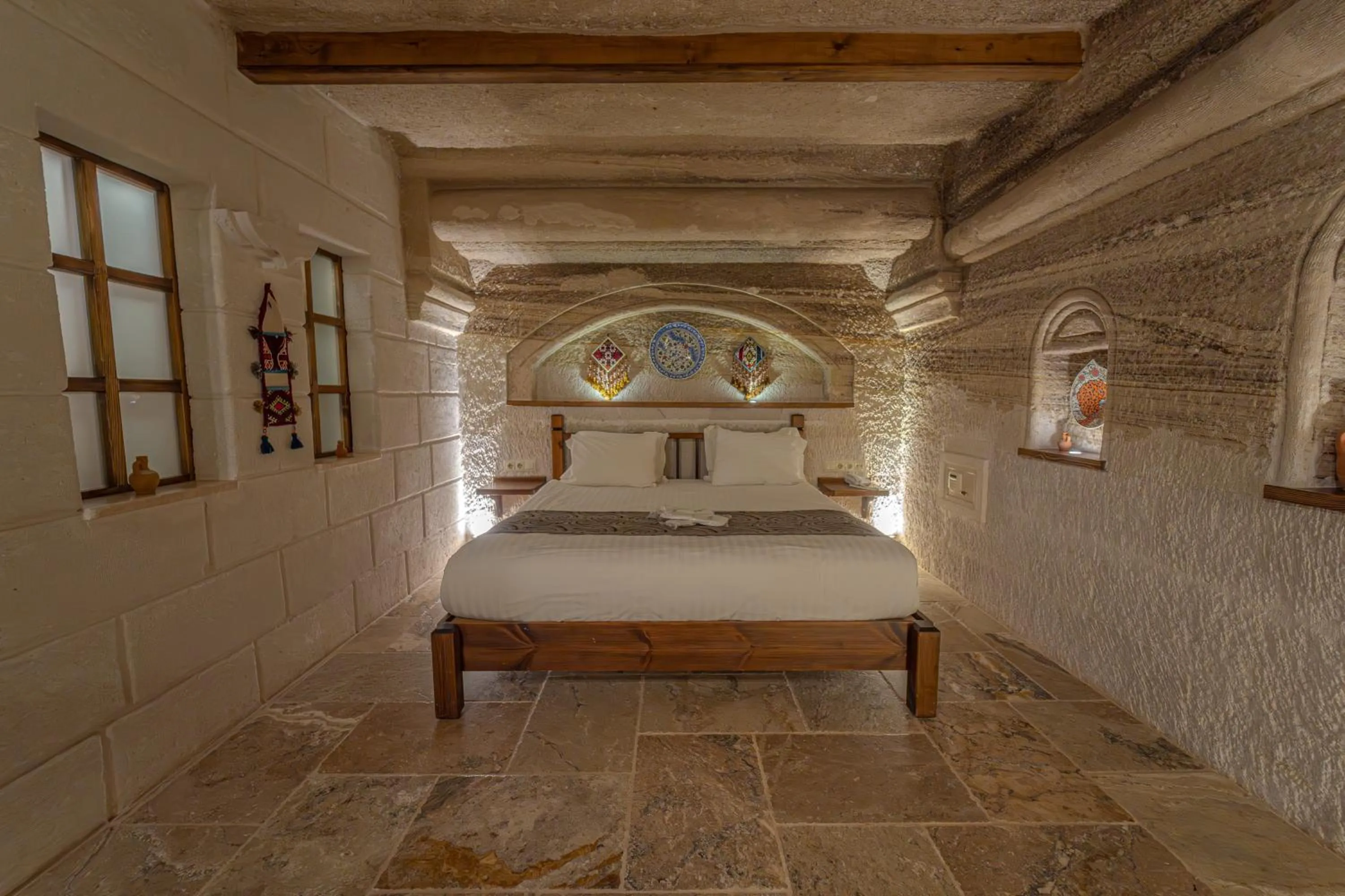 Bed in Zara Cave Hotel