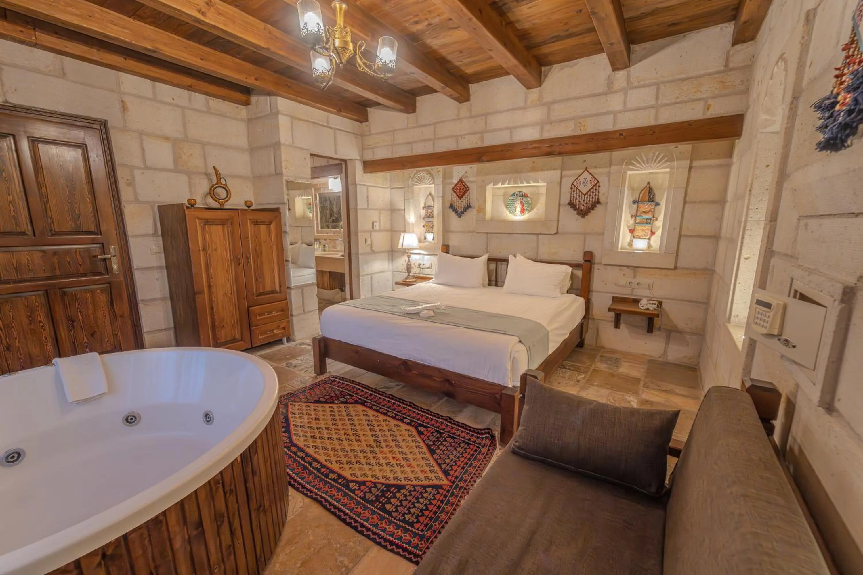 Bed in Zara Cave Hotel