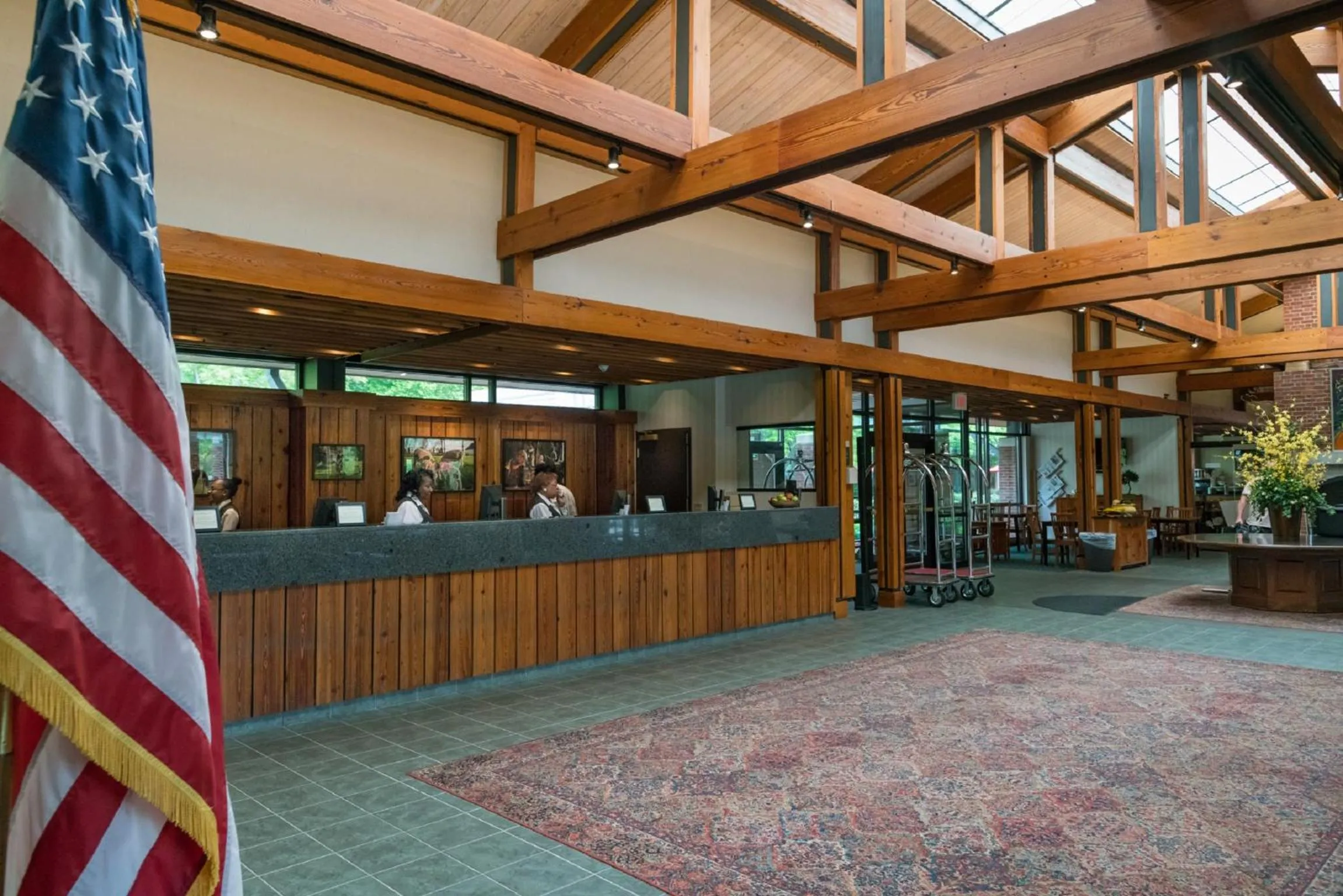 Lobby or reception in Williamsburg Woodlands Hotel & Suites, an official Colonial Williamsburg Hotel