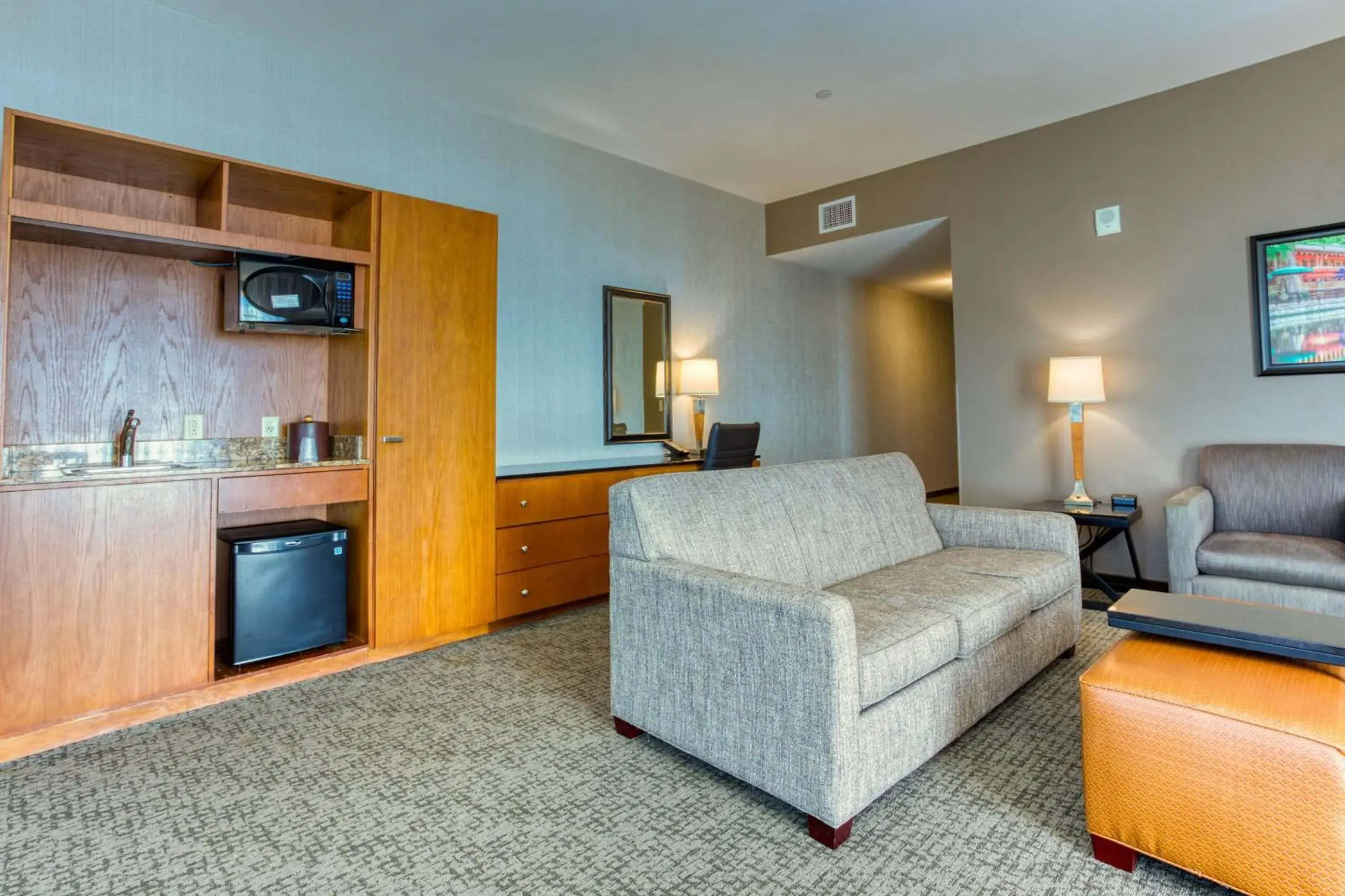 King Suite with Sofa Bed, Terrace, Jacuzzi - Accessible, Roll-in Shower in Drury Plaza Hotel San Antonio Riverwalk King Suite with Sofa Bed, Terrace, Jacuzzi - Accessible, Roll-in Shower in Drury Plaza Hotel San Antonio Riverwalk