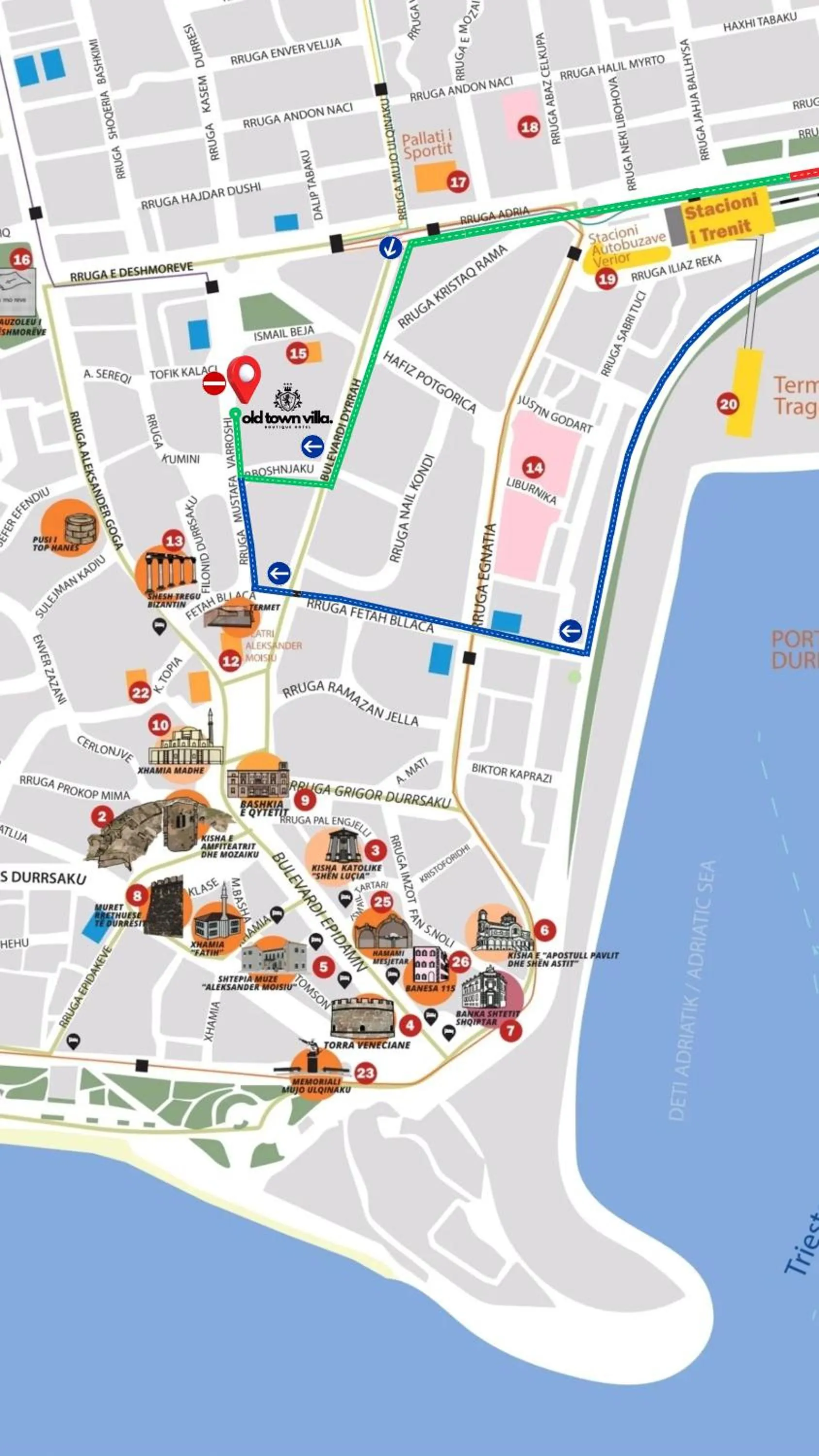 Nearby landmark in Old Town Villa