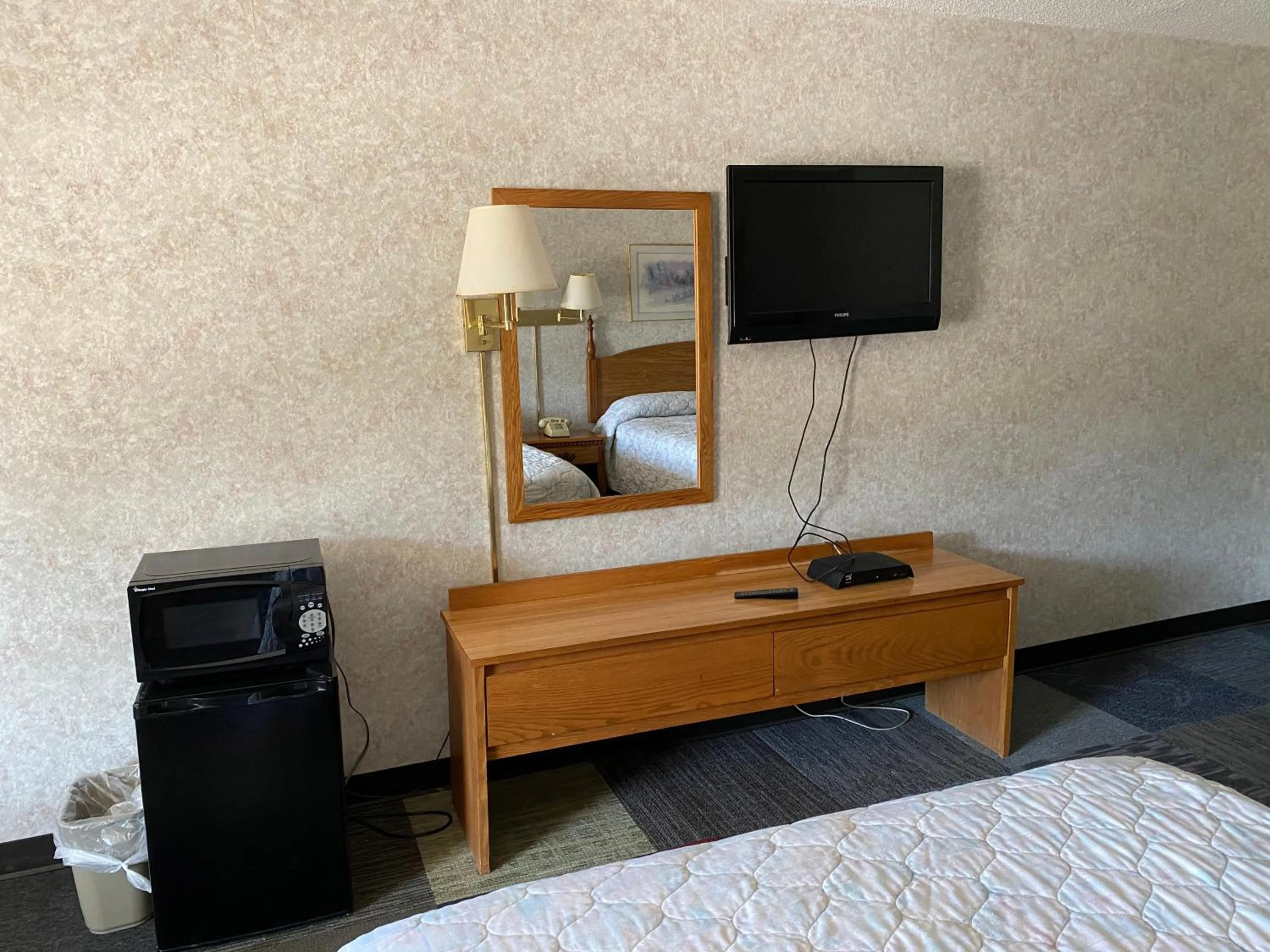 Bed in Riverfront Lodge