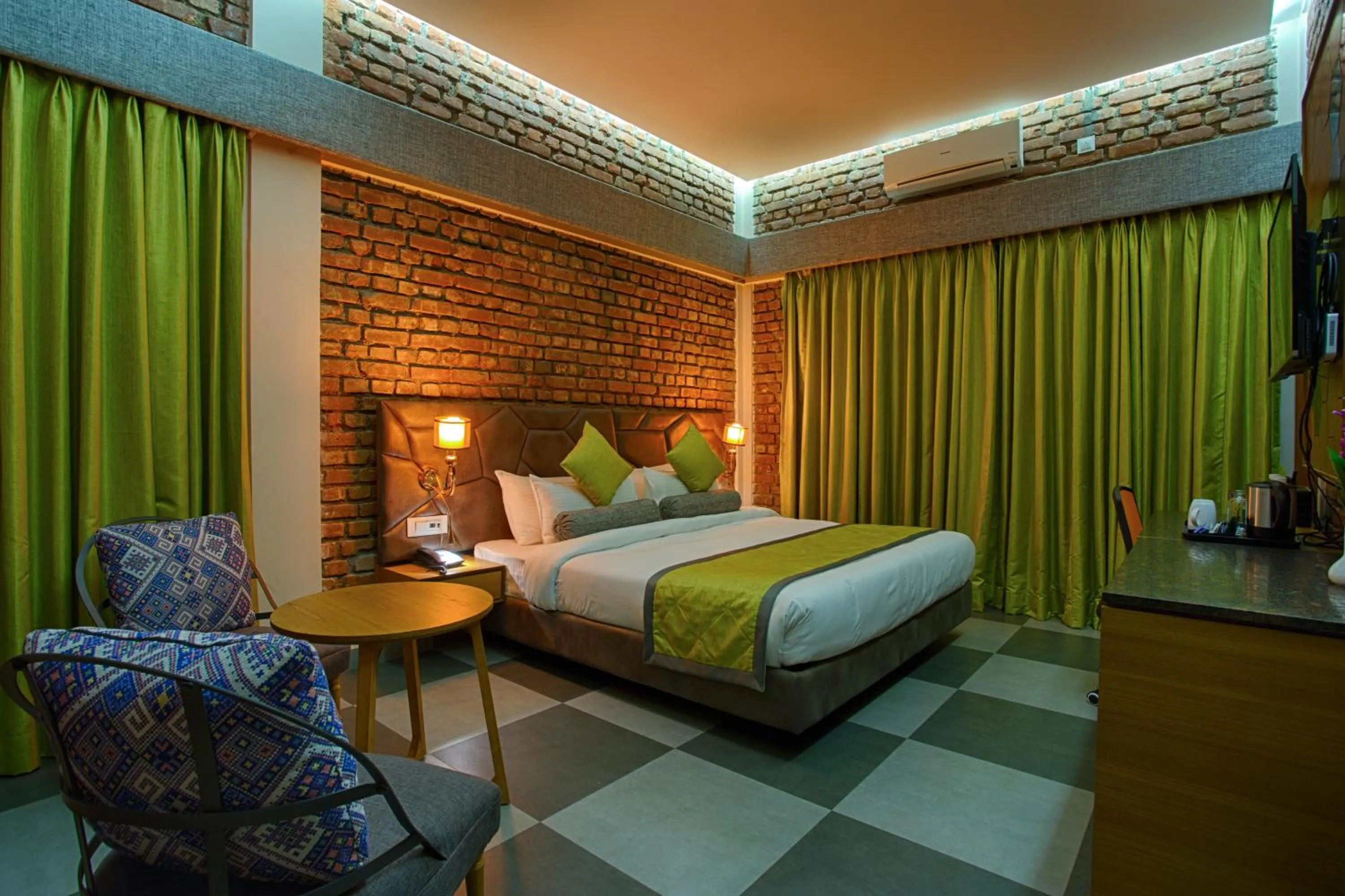 Bed in Four Vedas Hotel & Resort