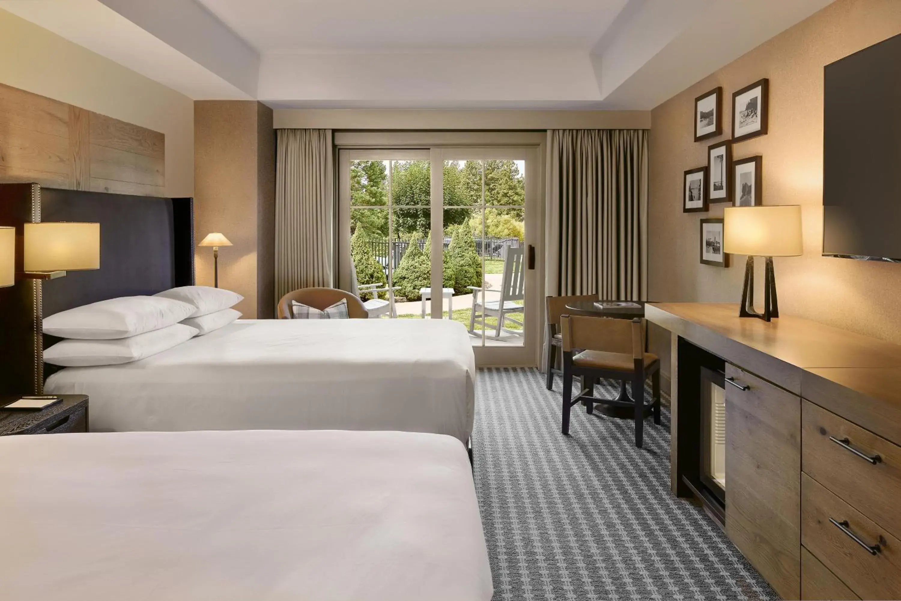 Queen Room with Two Queen Beds, Patio and Pool View in Hyatt Regency Lake Tahoe Resort, Spa & Casino Queen Room with Two Queen Beds, Patio and Pool View in Hyatt Regency Lake Tahoe Resort, Spa & Casino