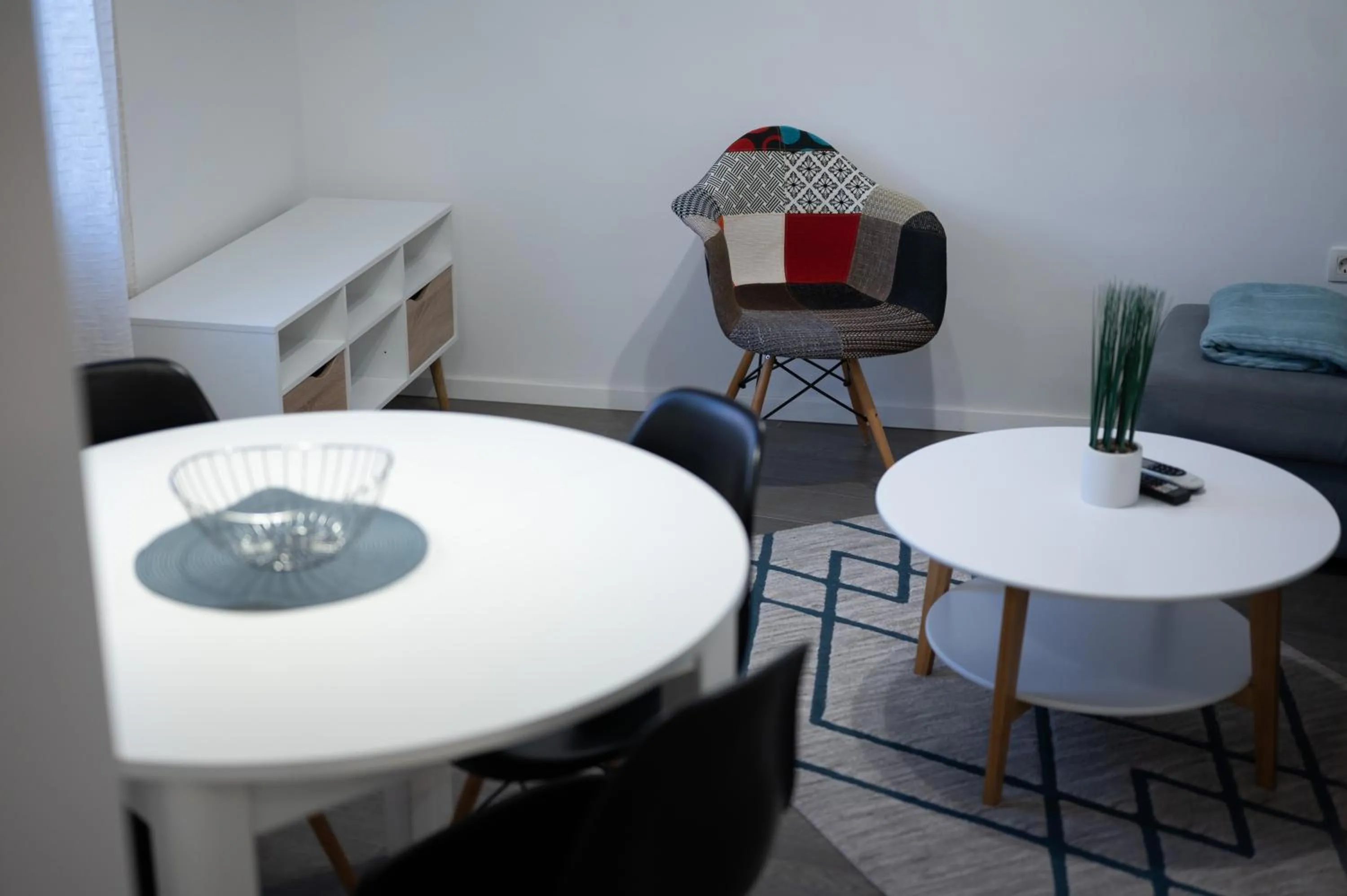 Living room in Pyrotima Apartments