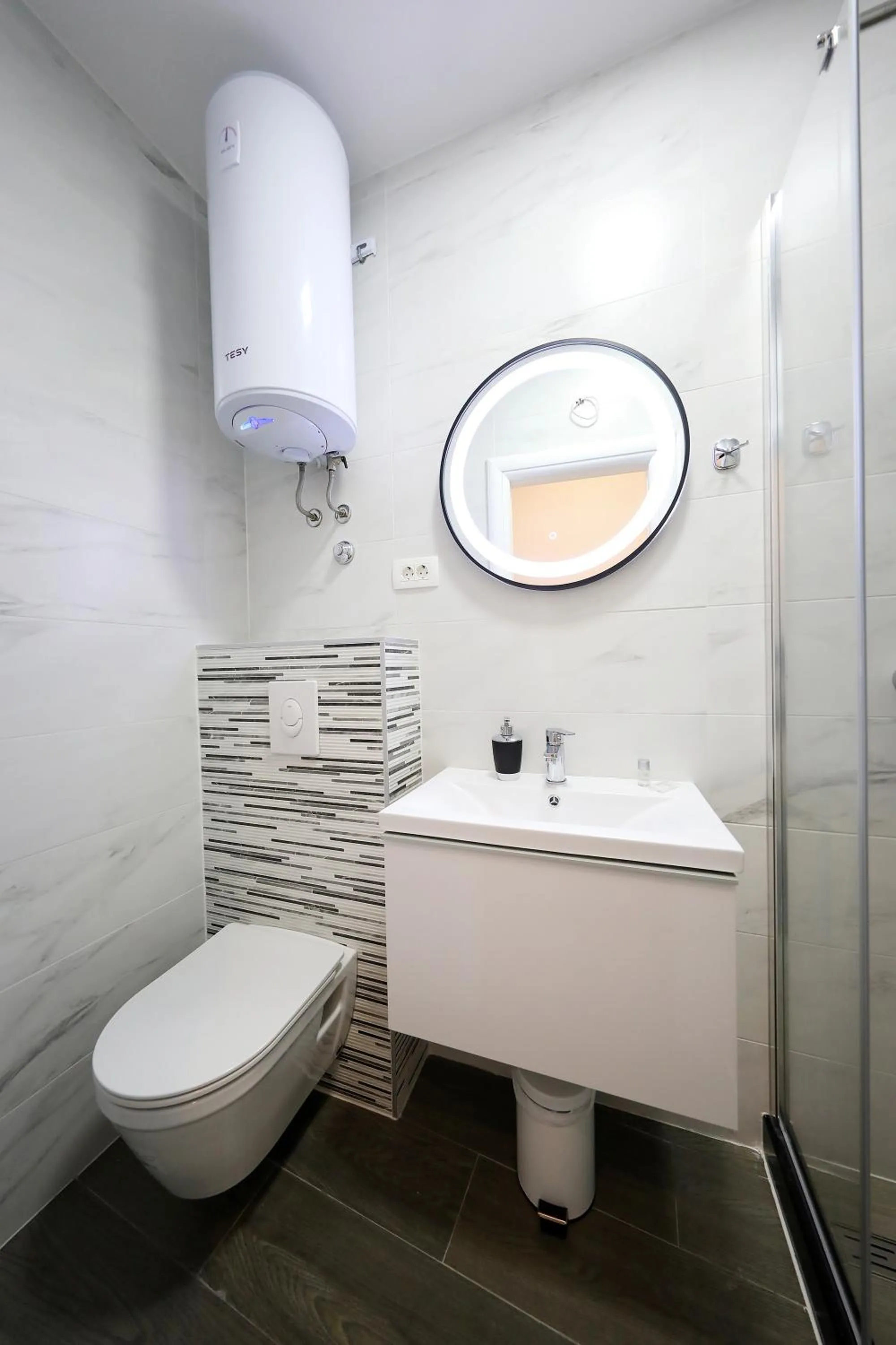 Shower in Pyrotima Apartments