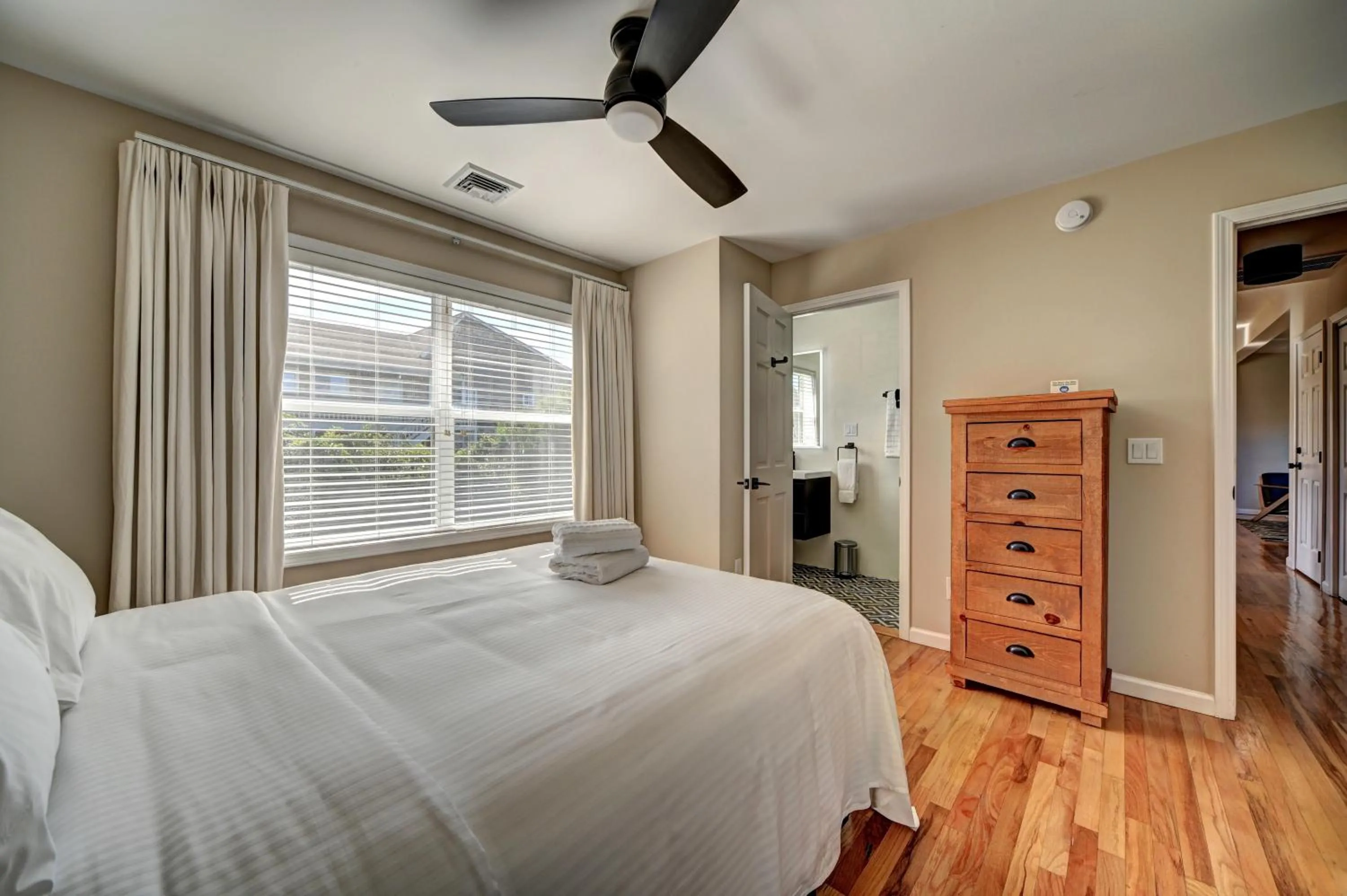 Bed in The Montauk Beach House