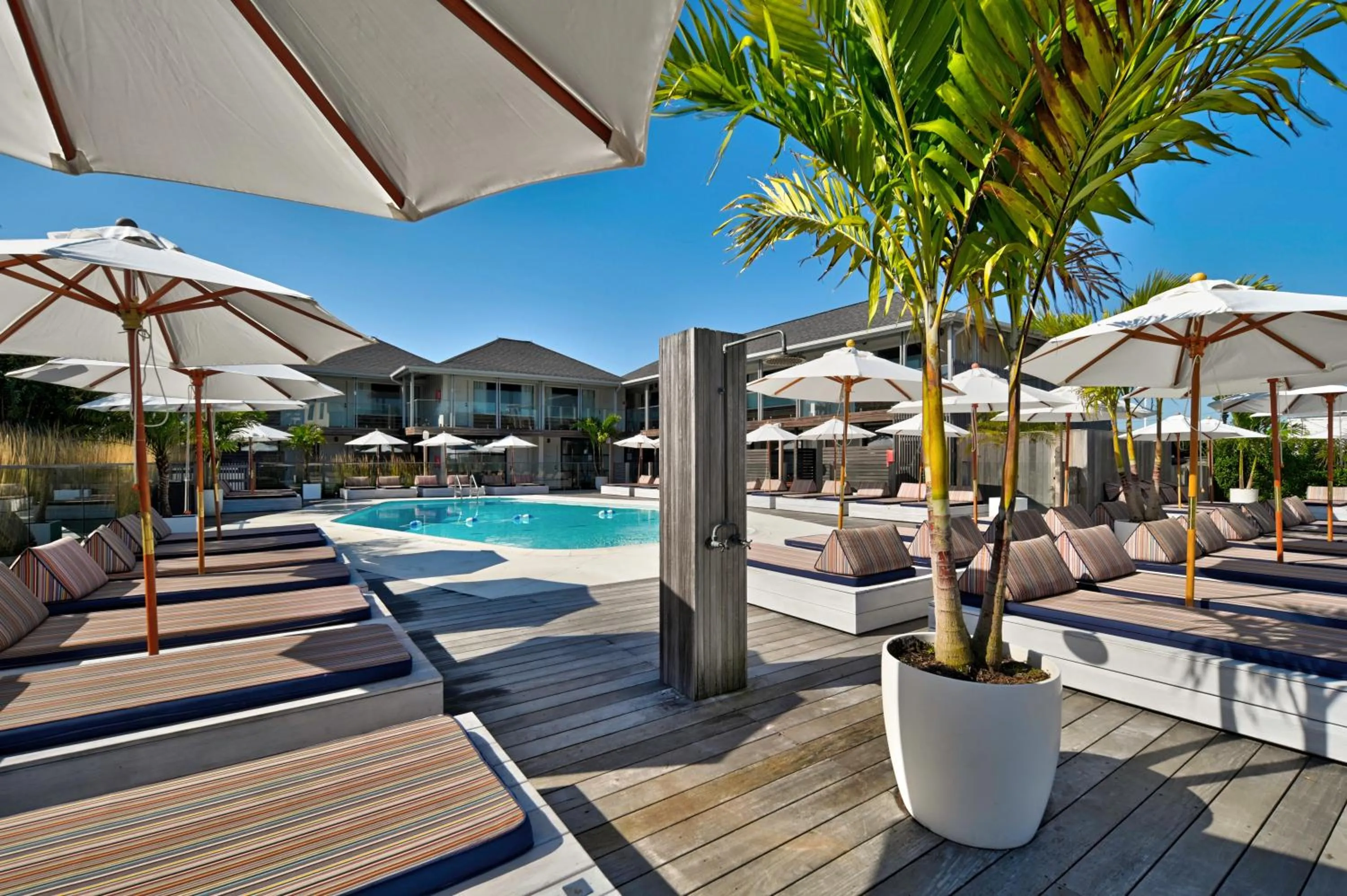 Swimming pool in The Montauk Beach House