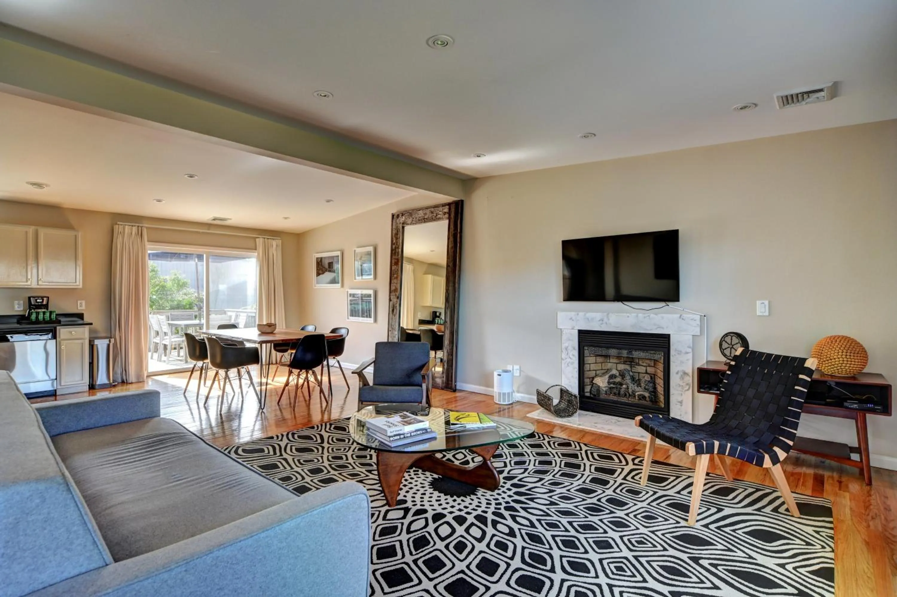 Living room in The Montauk Beach House