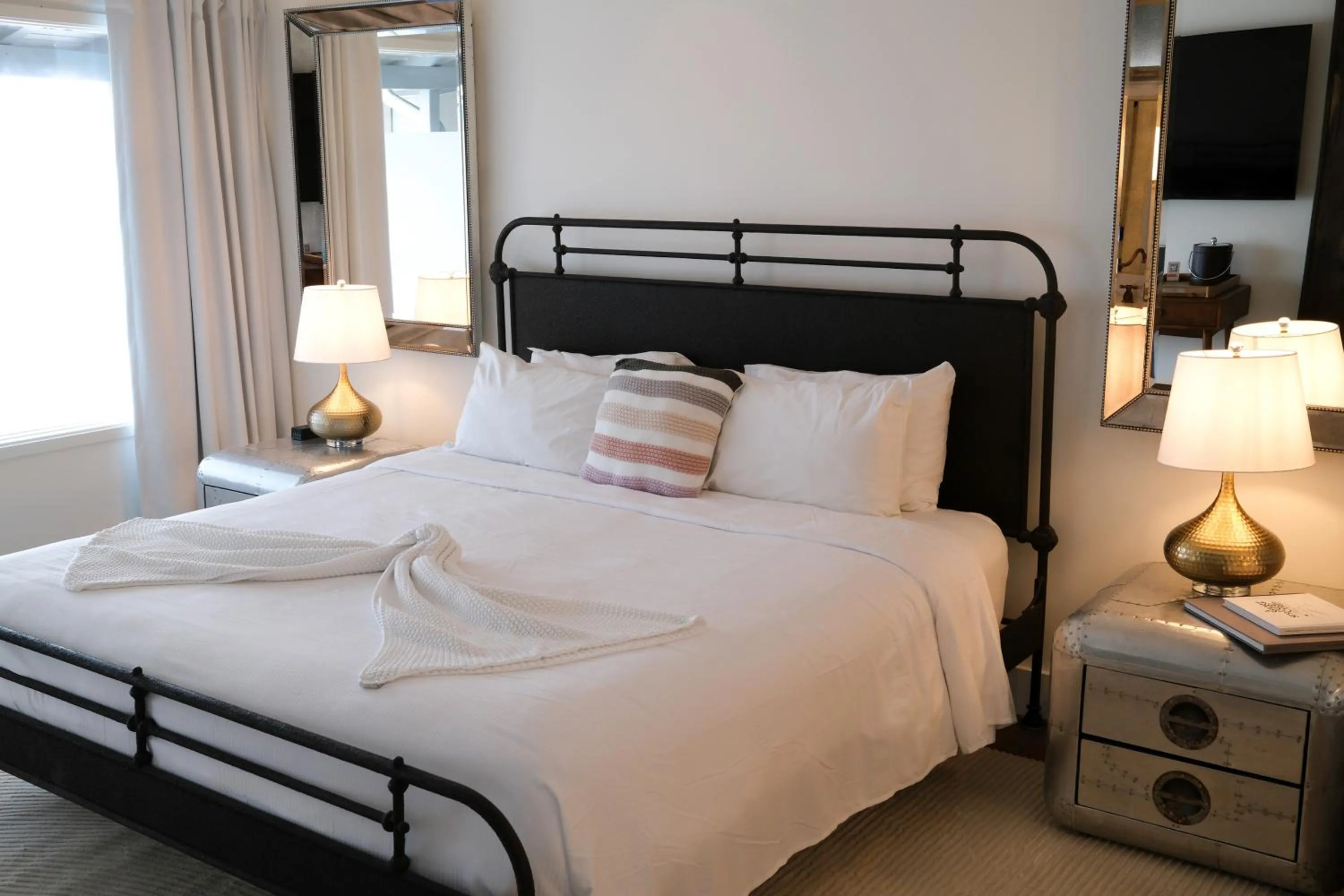 Bed in The Montauk Beach House