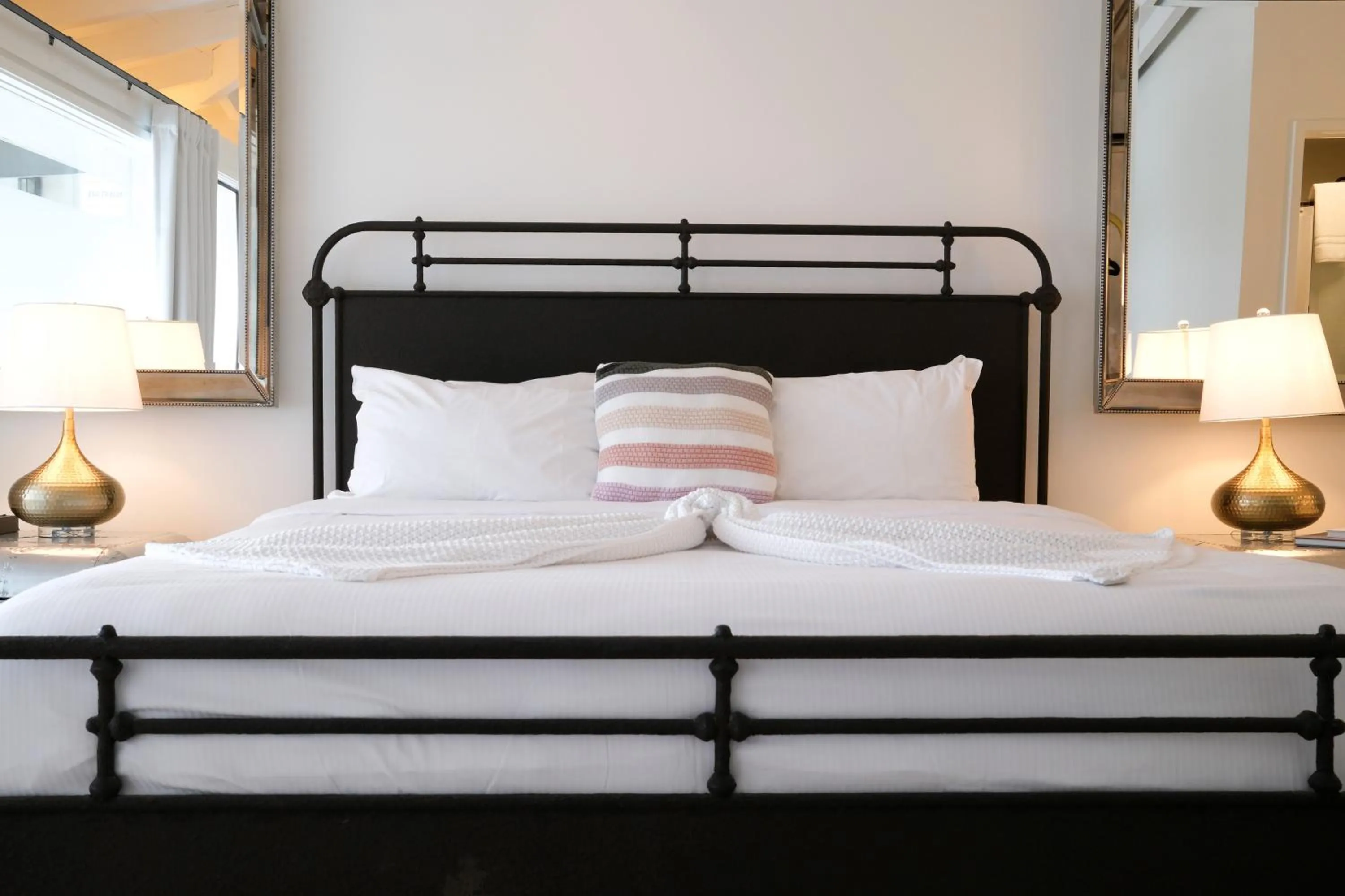 Bed in The Montauk Beach House