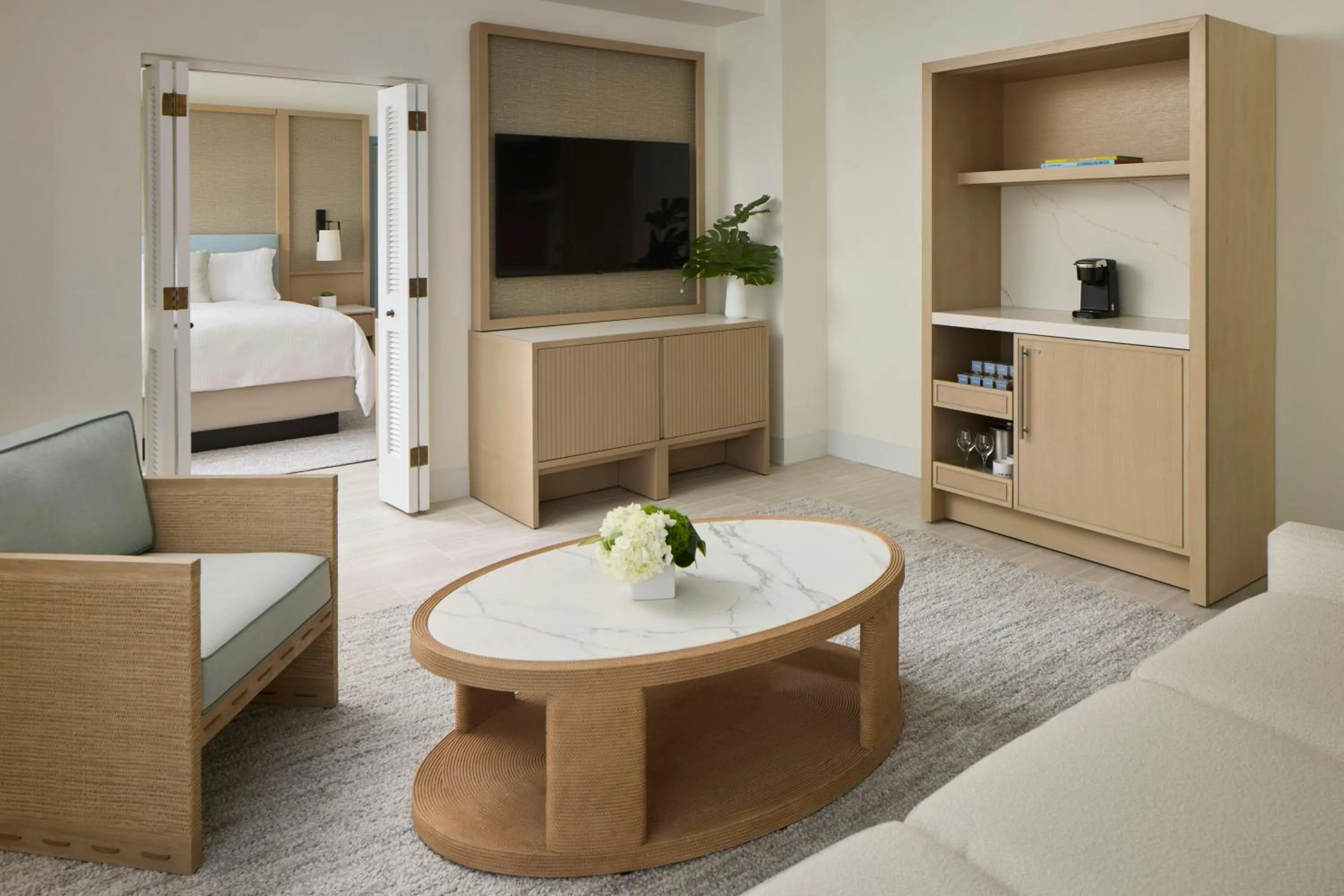 Living room, Bed in Loews Miami Beach Hotel