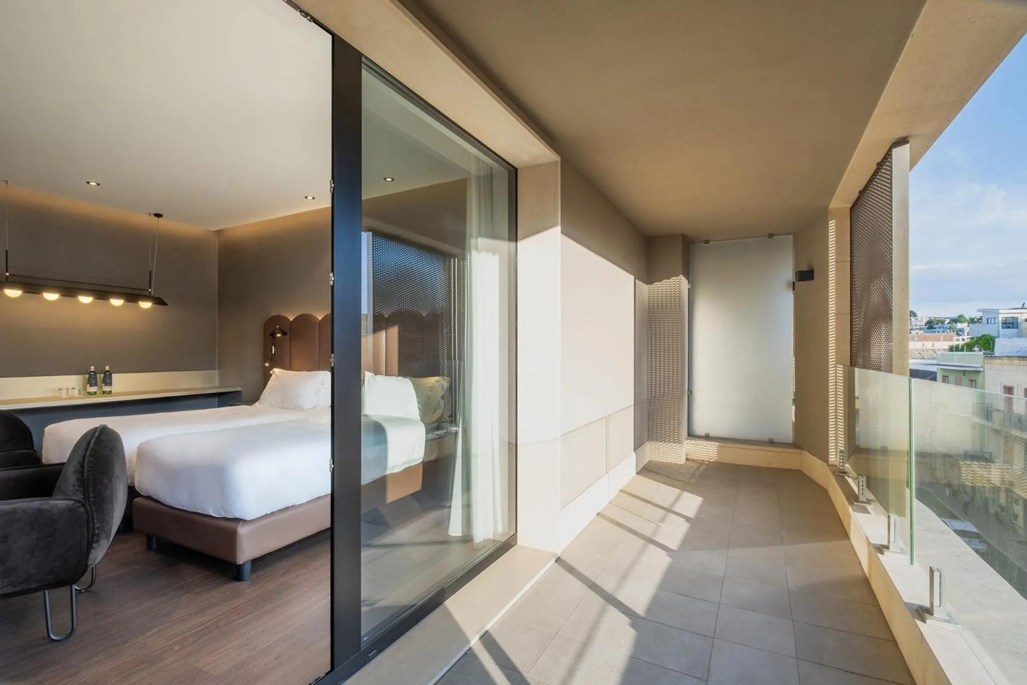 Bed in Eurostars Matera La Suite