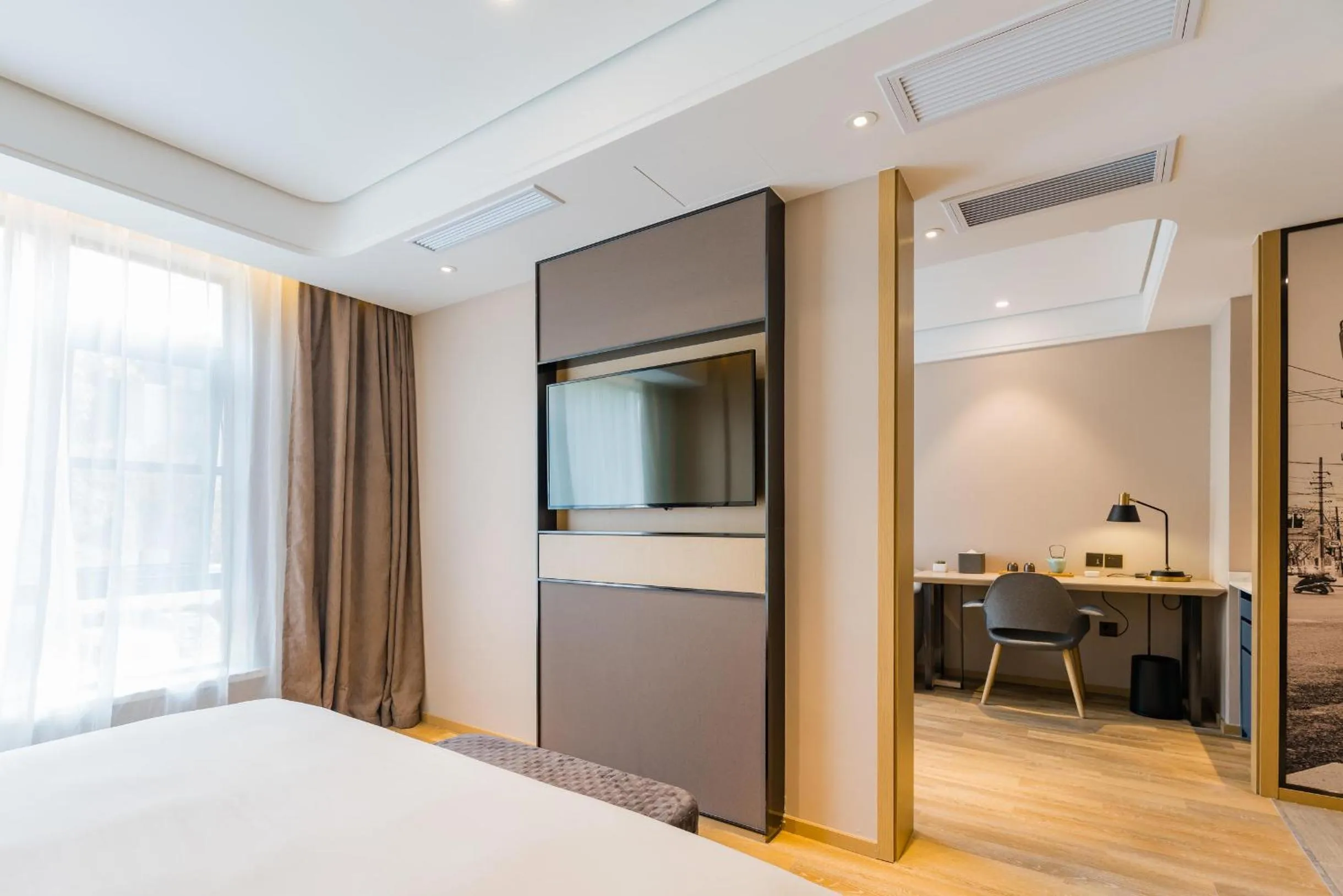 Bed in Atour S Hotel Lujiazui Oriental Pearl Shanghai