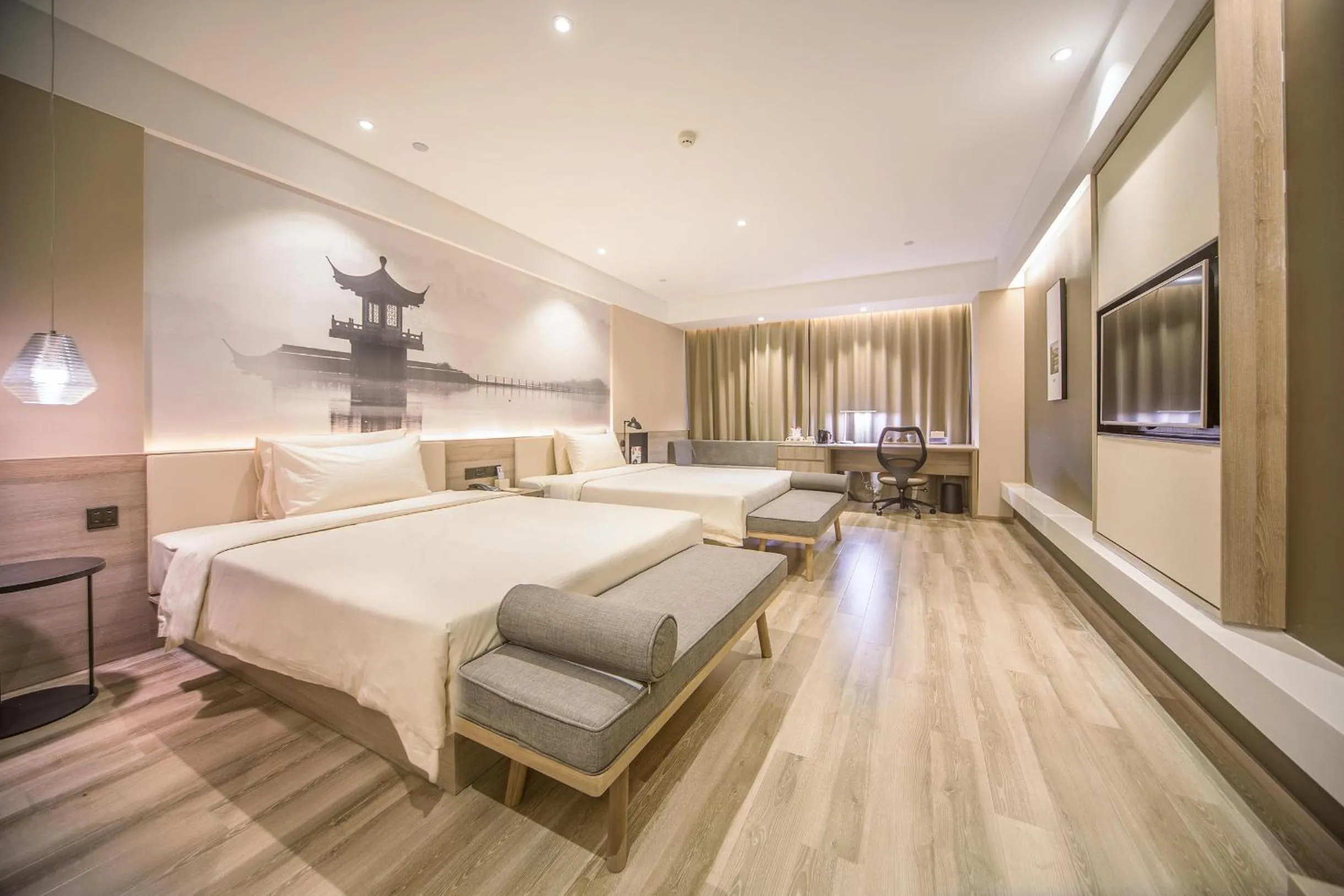 Bed in Atour Hotel Shengtai West Road South Railway Station Nanjing