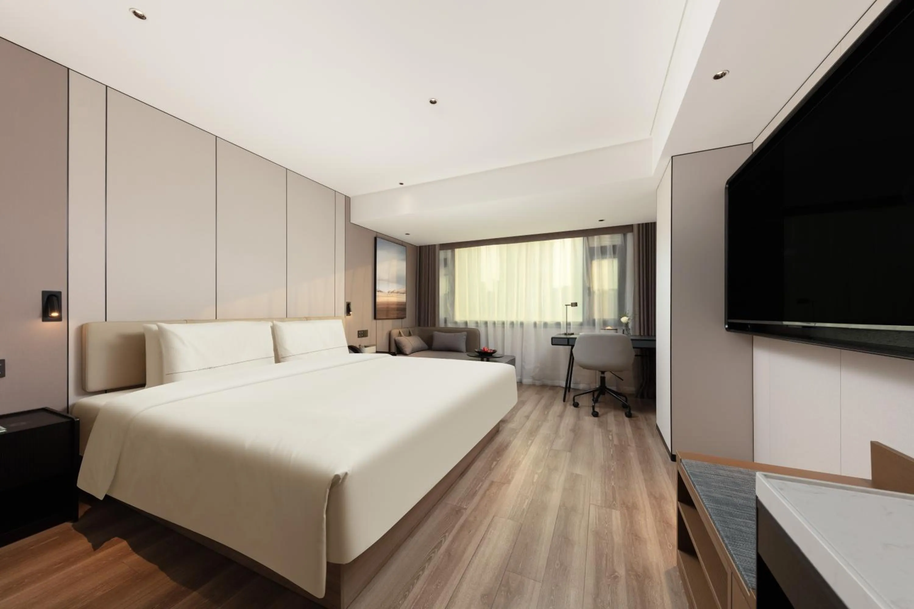 Bed in Atour Hotel New International Expo Center Longyang Road Shanghai