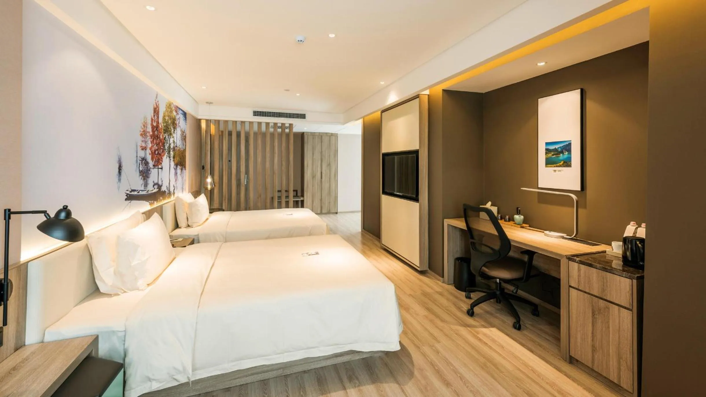 Bed in Atour Hotel North High Speed Railway Station Xi'an