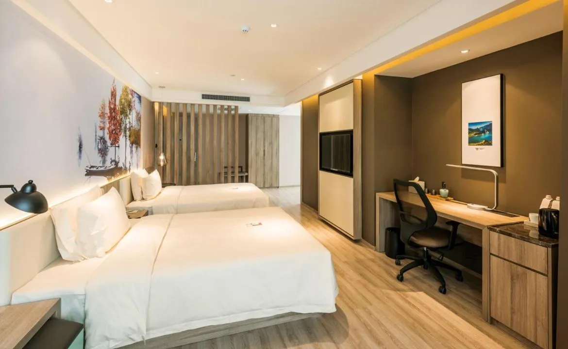 Bed in Atour Hotel North High Speed Railway Station Xi'an