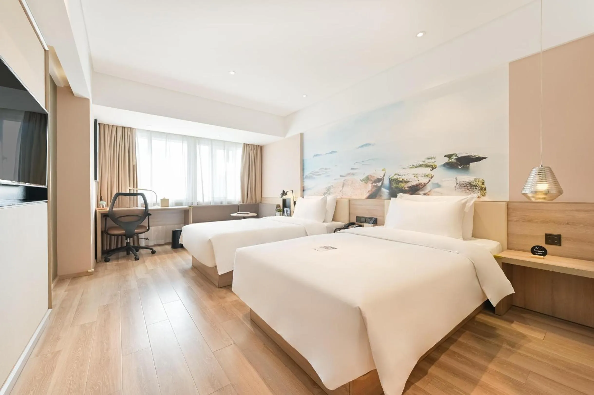 Bed in Atour Hotel Railway Station Dalian