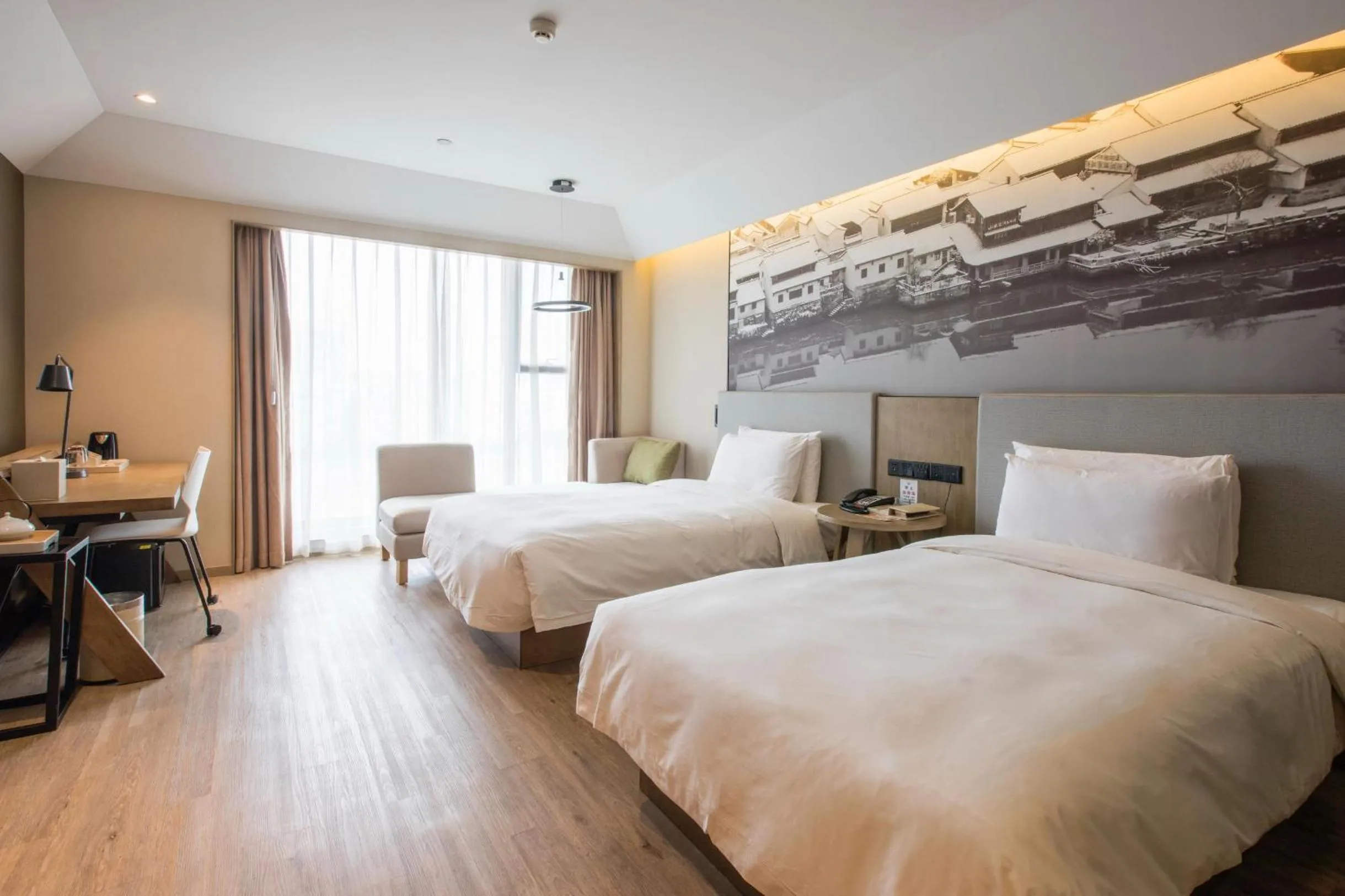 Bed in Atour Hotel Canal Hangzhou