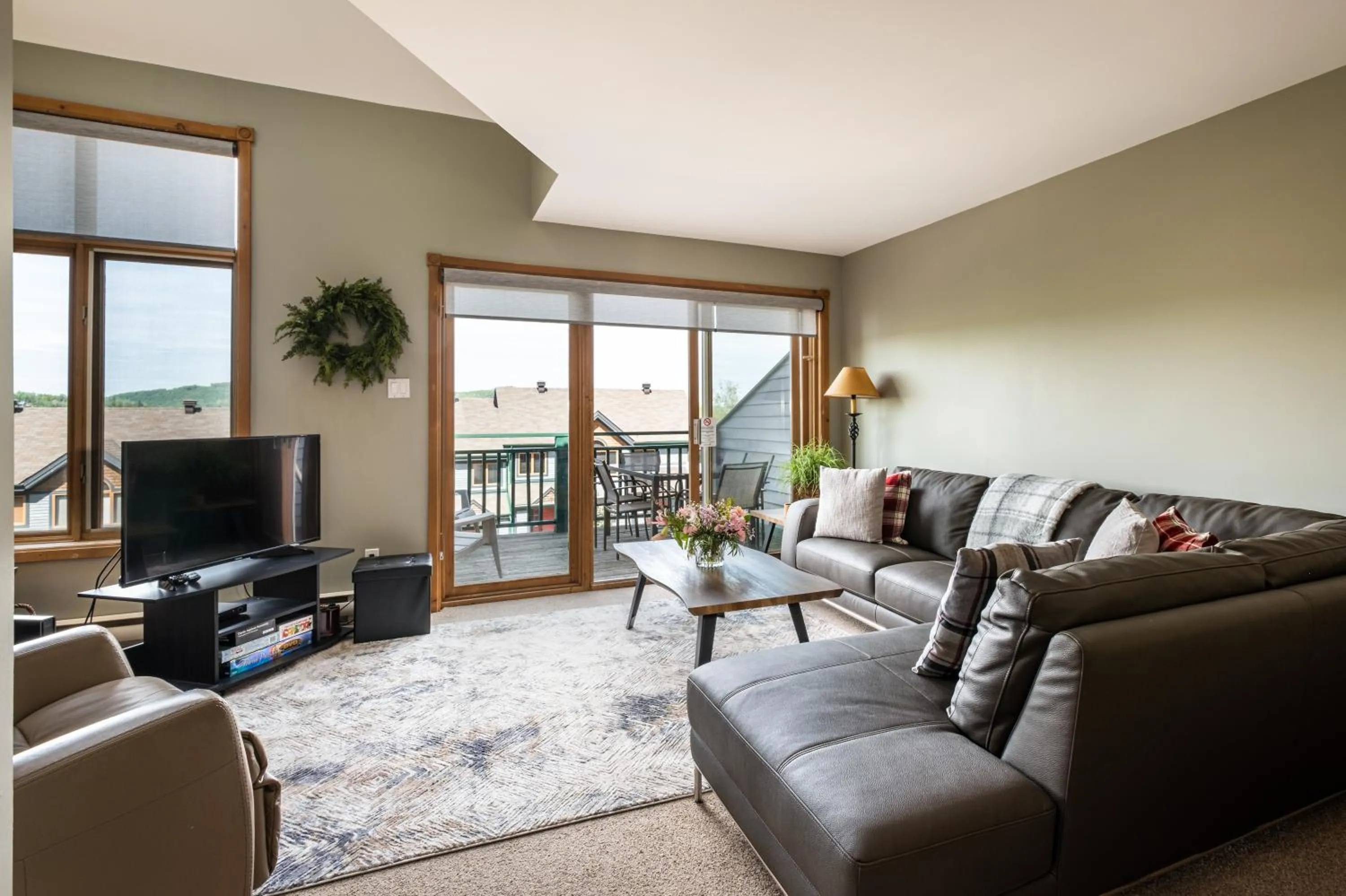 Living room in Clairière by Rendez-Vous Mont-Tremblant