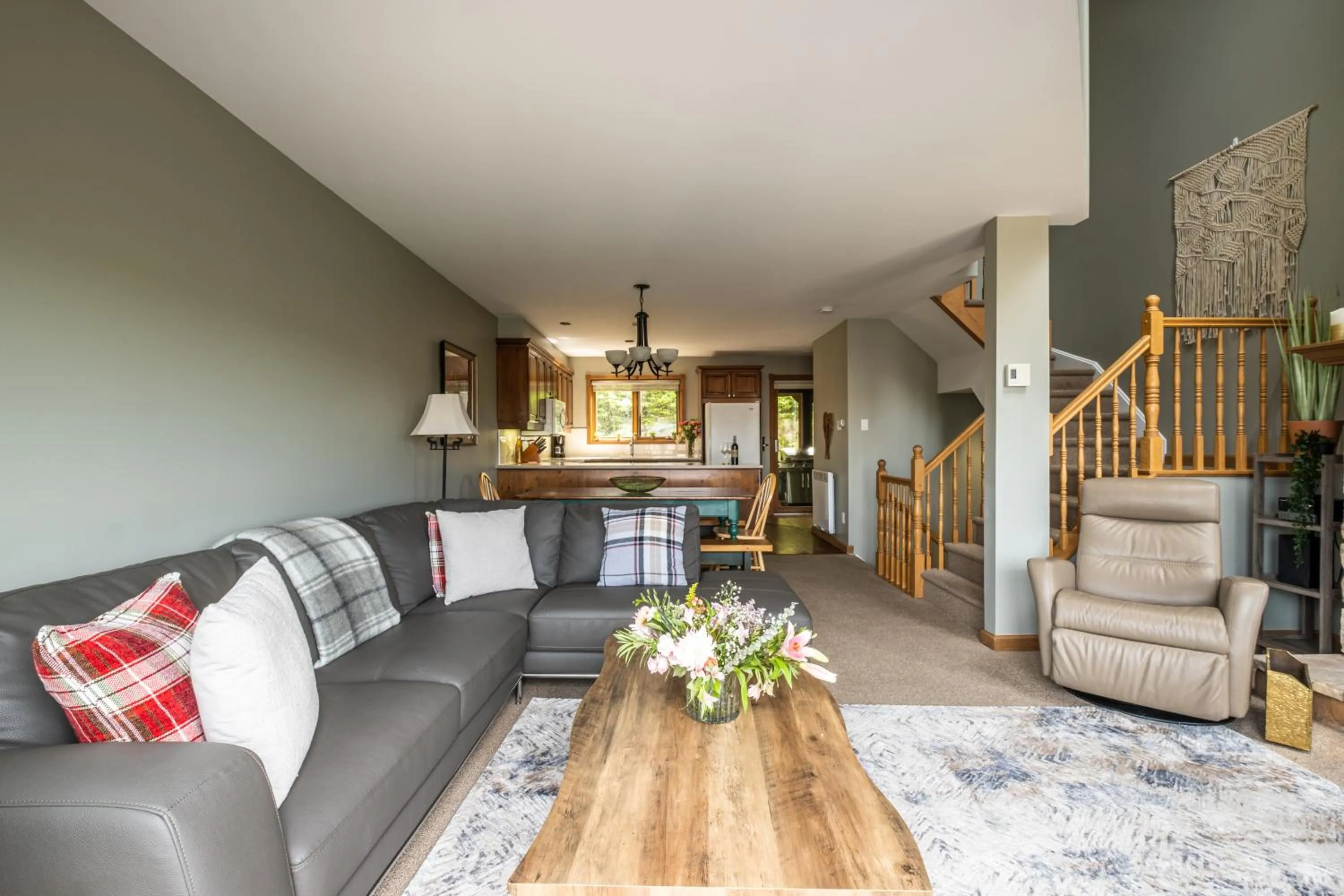 Living room in Clairière by Rendez-Vous Mont-Tremblant