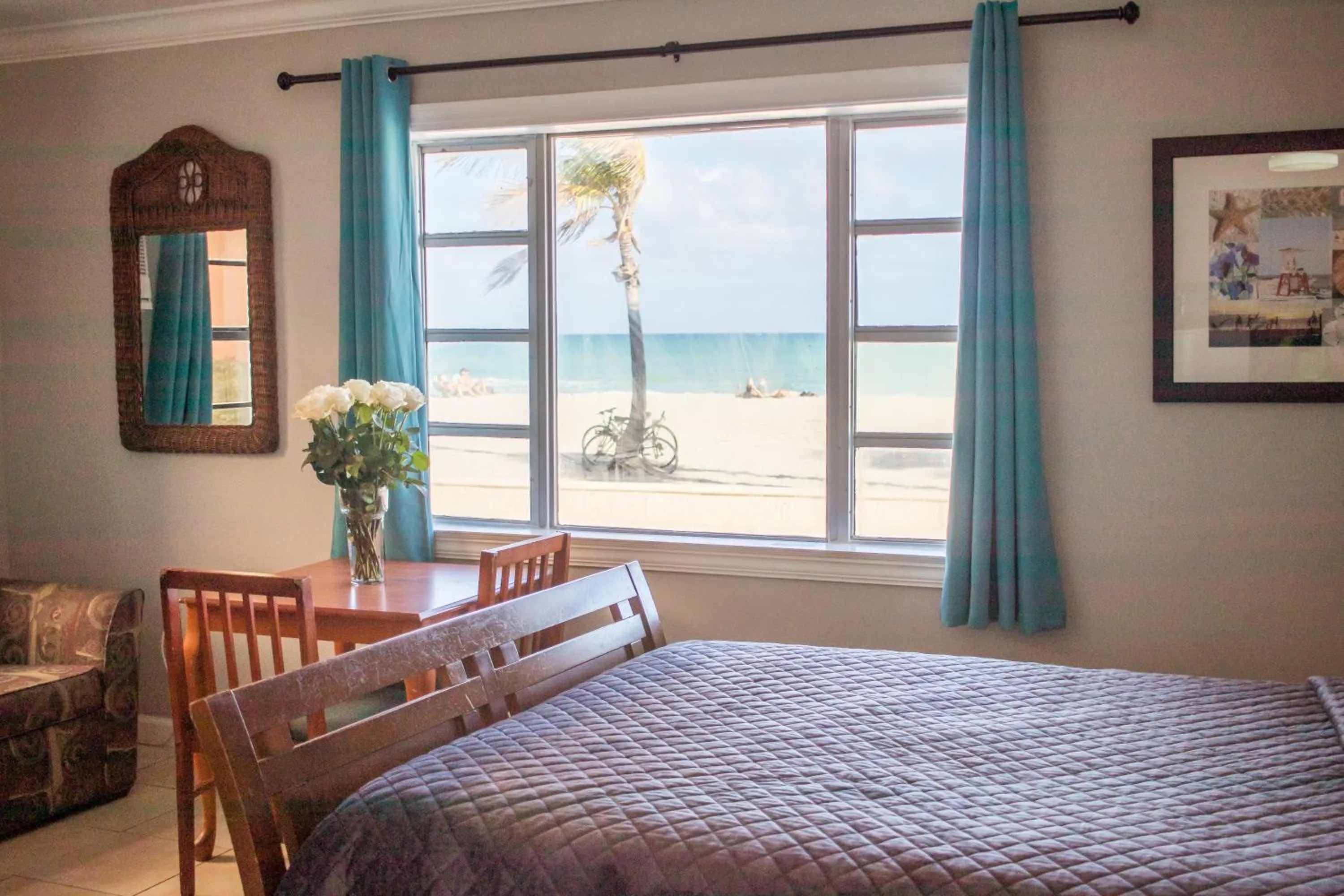 Photo of the whole room, Bed in Riptide Oceanfront Hotel