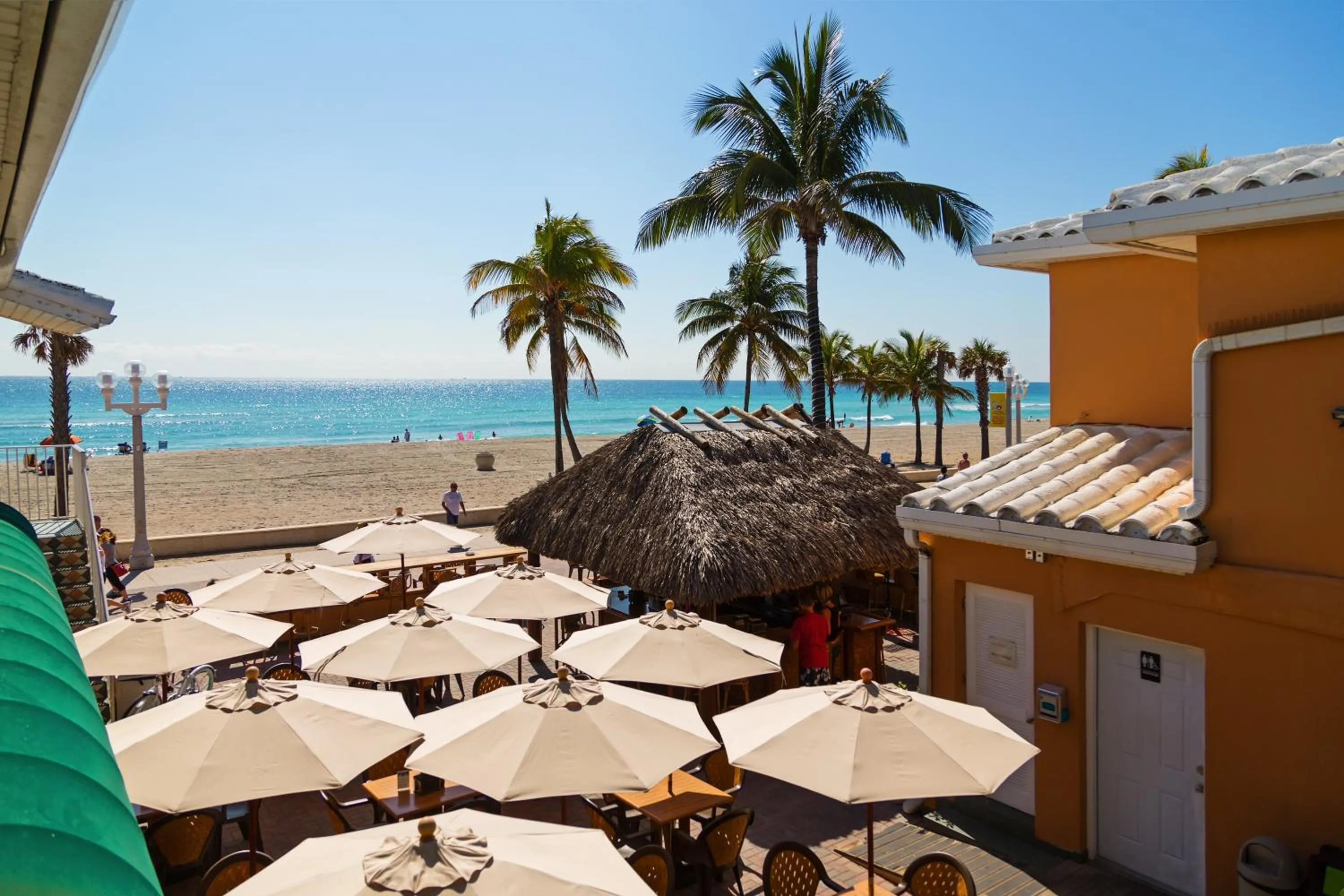 Beach in Riptide Oceanfront Hotel