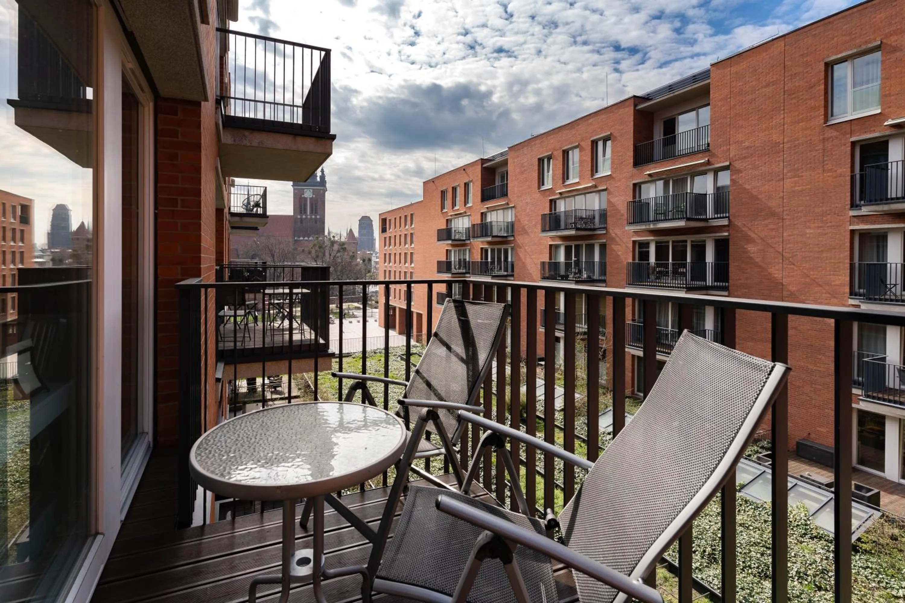 Balcony/Terrace in City Break Gdańsk Rajska 8 Apartamenty